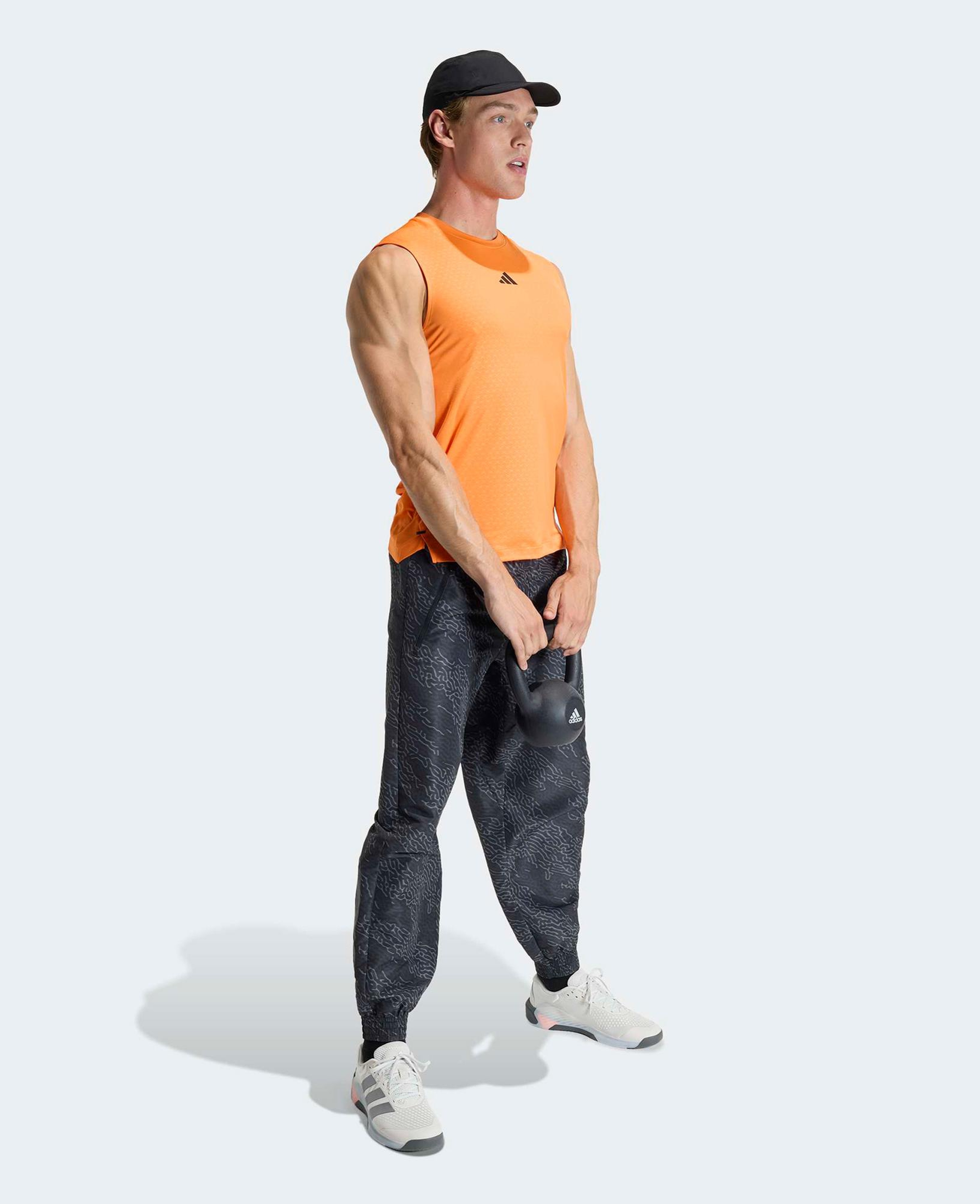 adidas Power 3-Stripes Erkek Turuncu Kolsuz T-Shirt