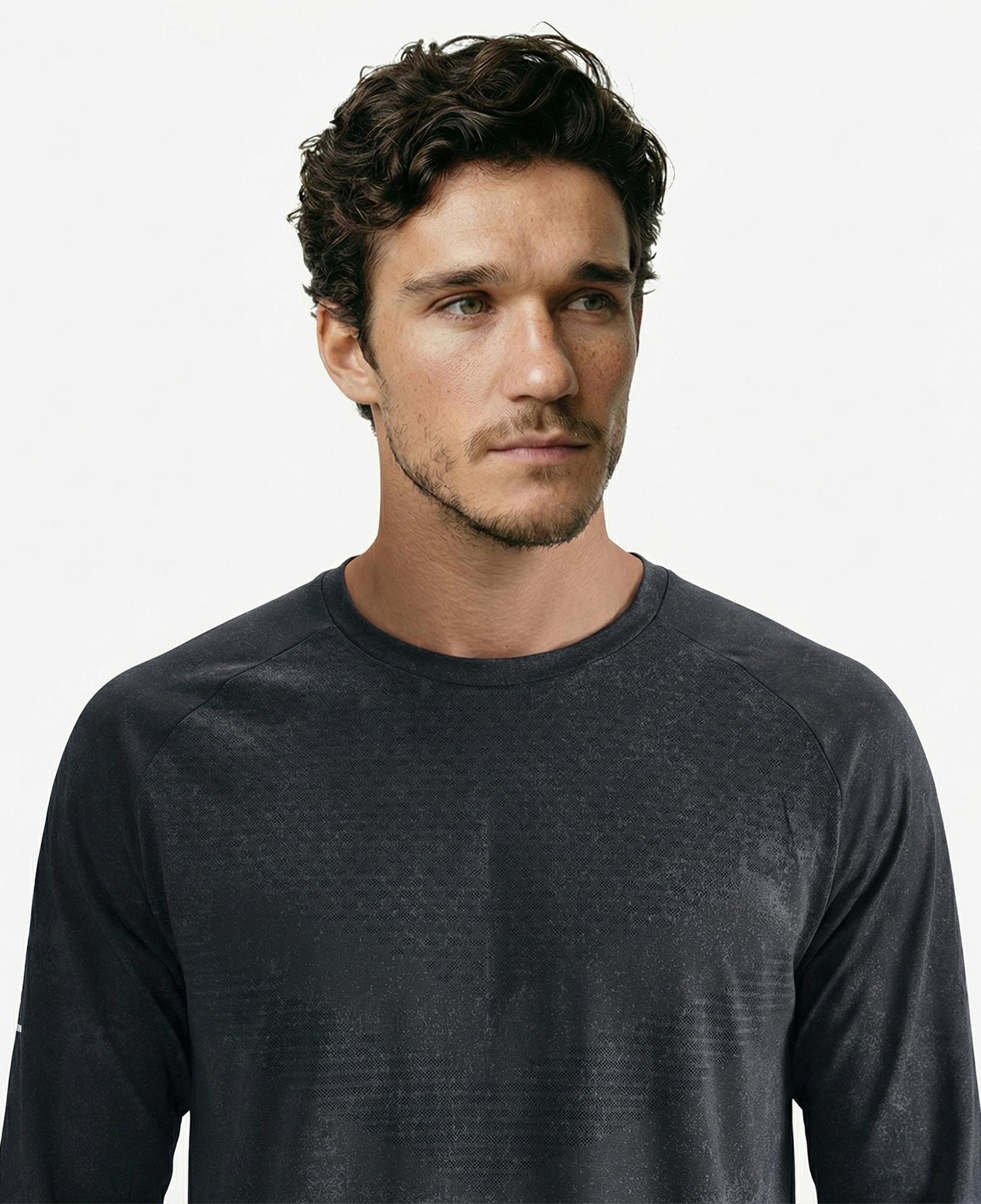 Nike Dri-Fit Stride Erkek Siyah Uzun Kollu T-Shirt