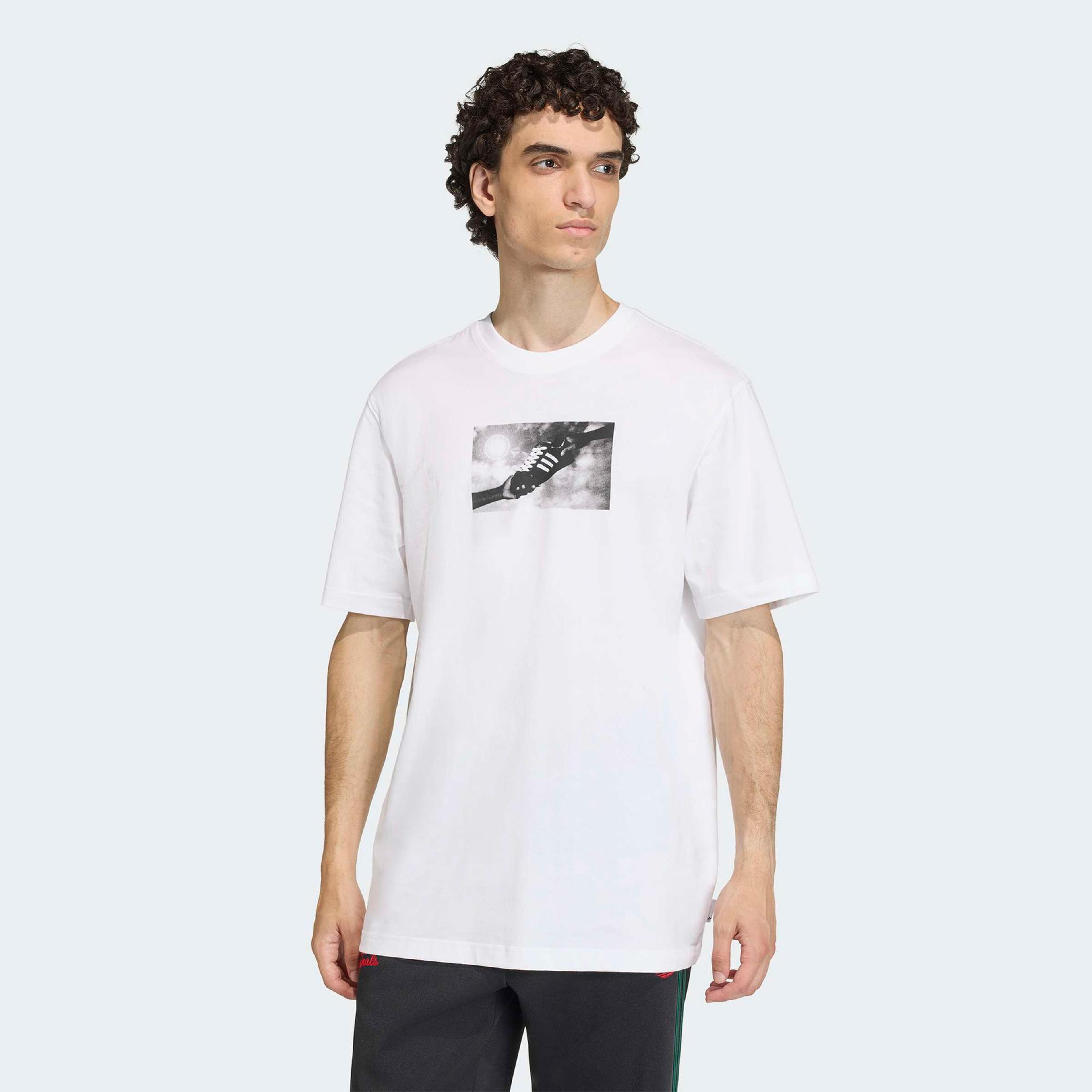 adidas Franchise Erkek Beyaz T-Shirt