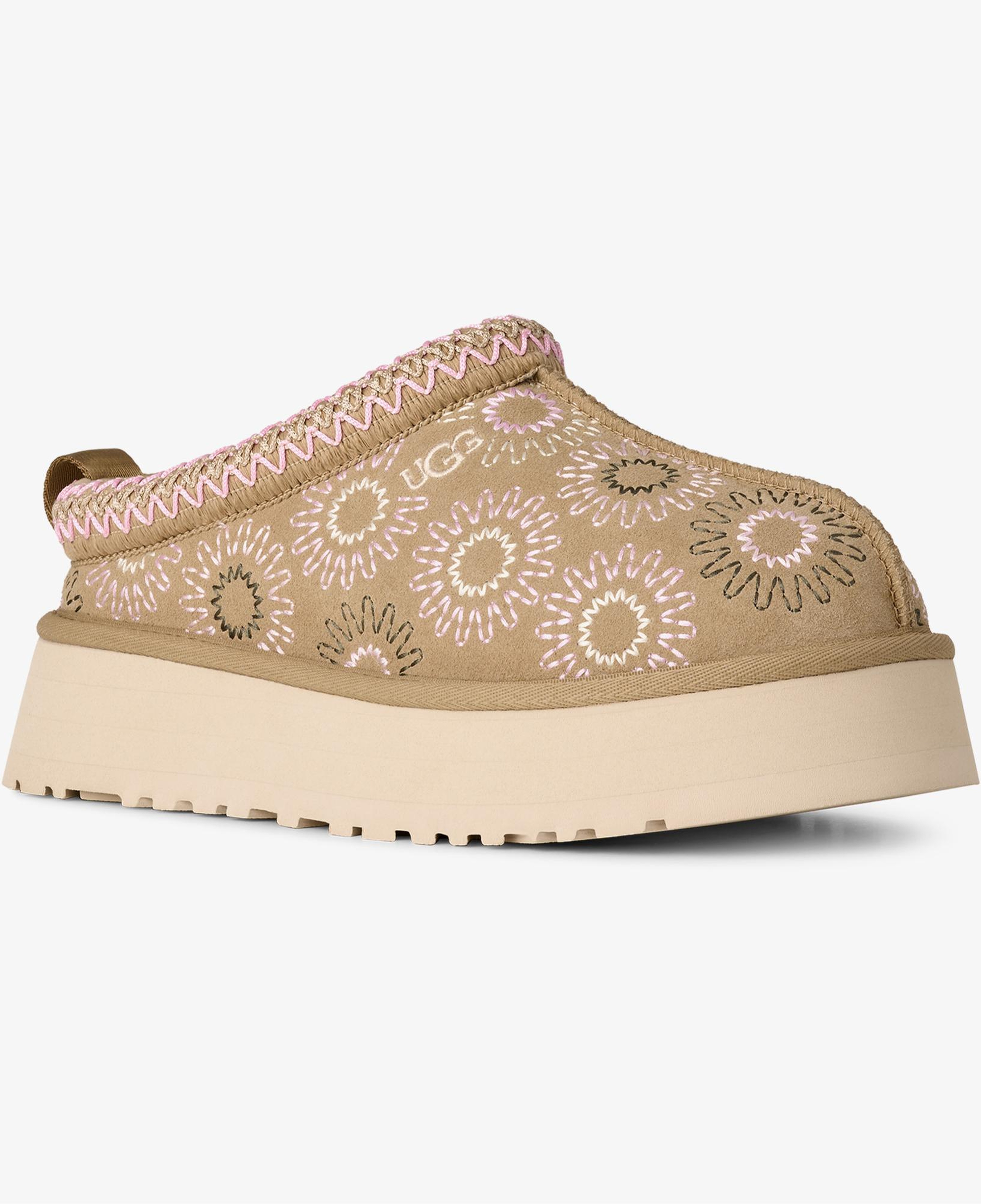 UGG Tazz Sun Stitch Kadın Beyaz Terlik