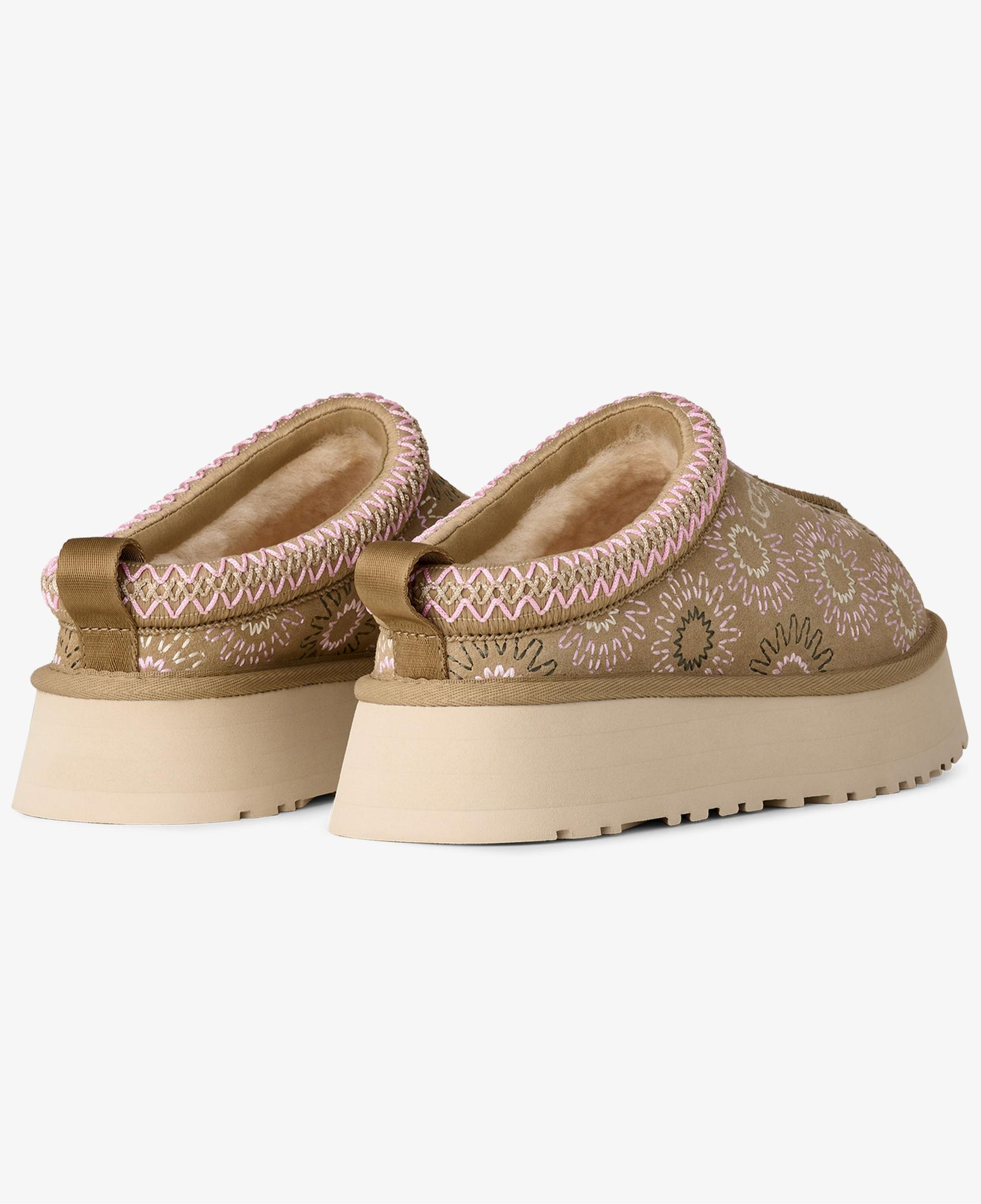 UGG Tazz Sun Stitch Kadın Beyaz Terlik