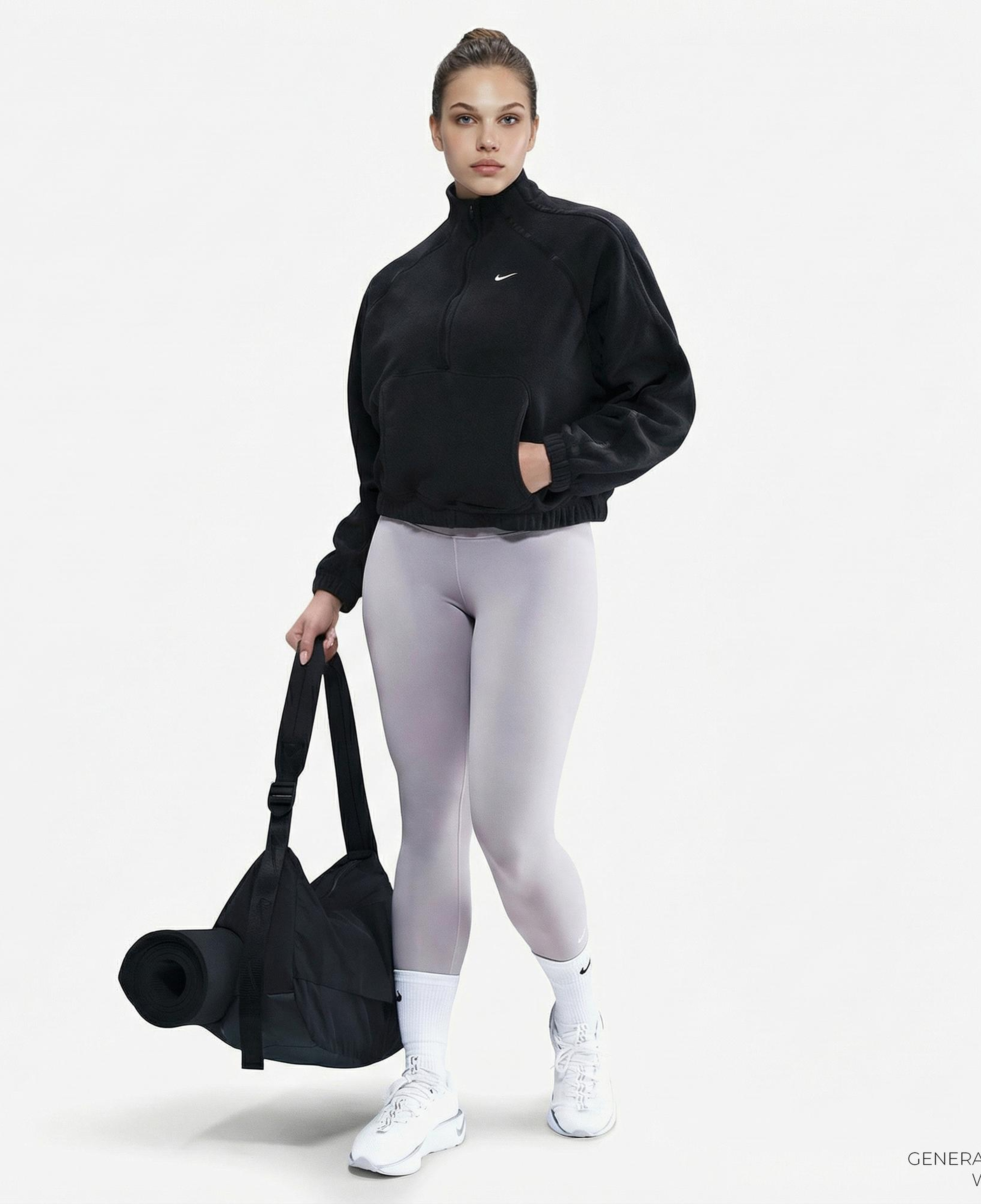 Nike One Therma-Fit Polar Kadın Siyah Sweatshirt