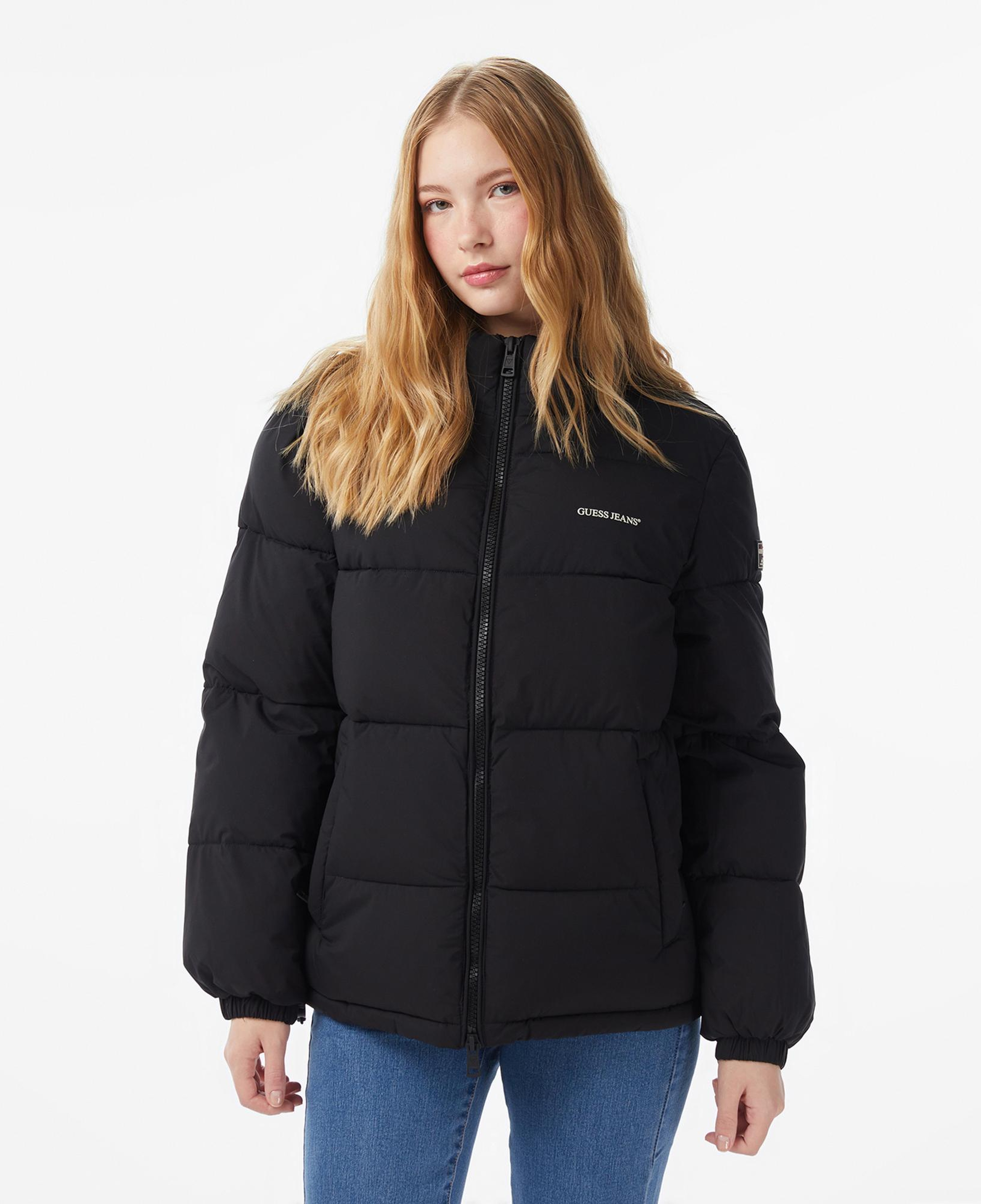 Guess Lenght Puffer Kadın Siyah Mont