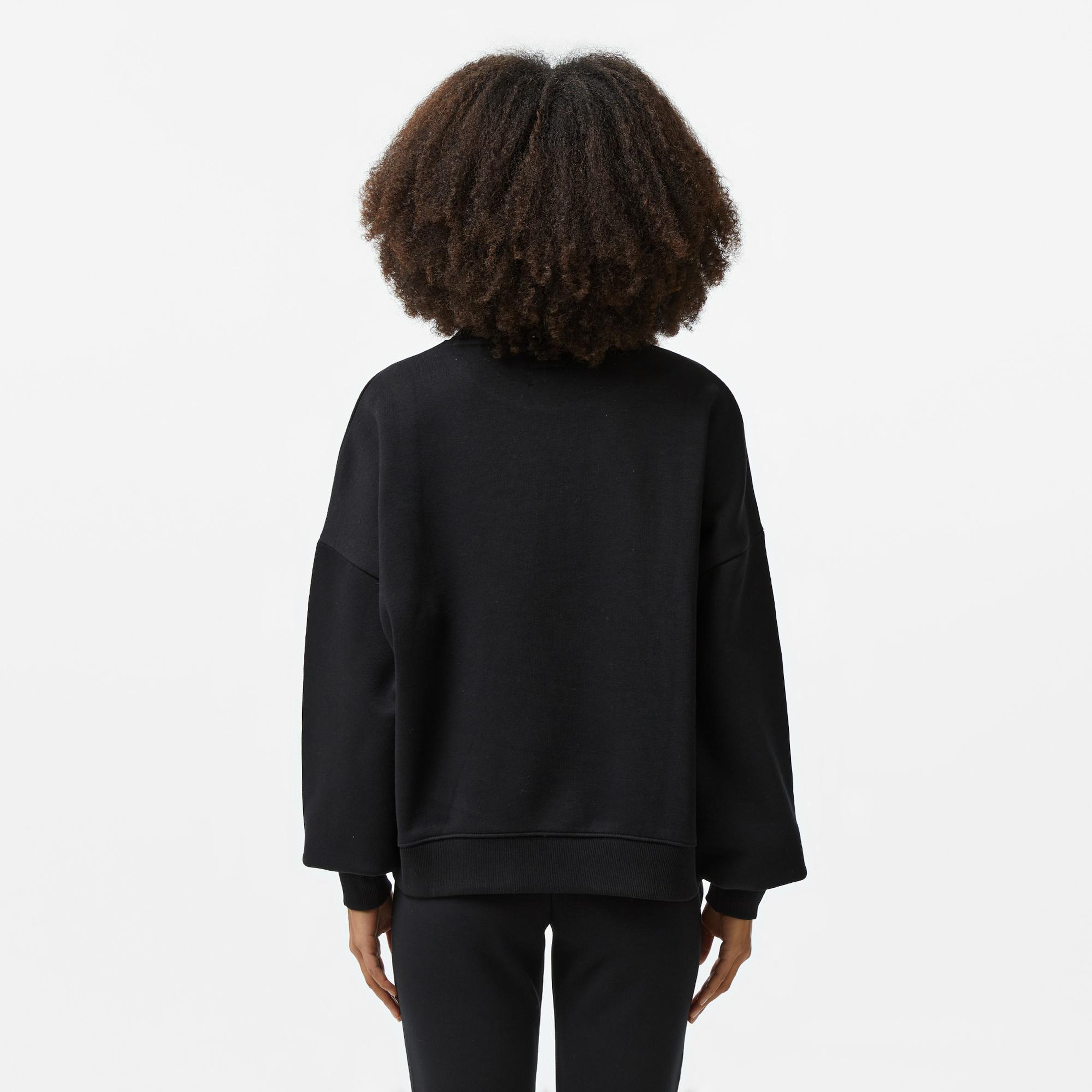 Guess Iconic Tria Kadın Siyah Sweatshirt