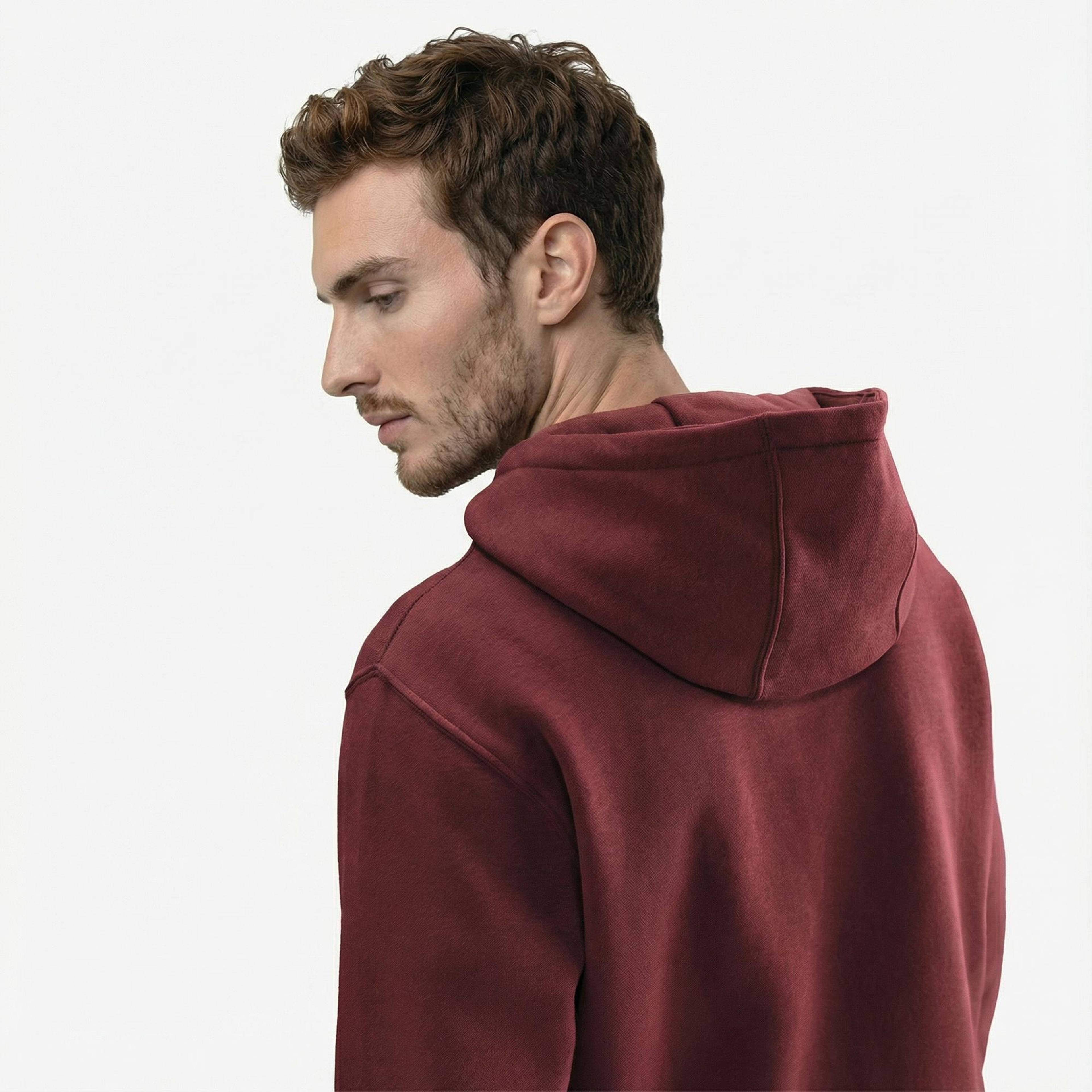 Nike Club Erkek Bordo Kapüşonlu Hoodie
