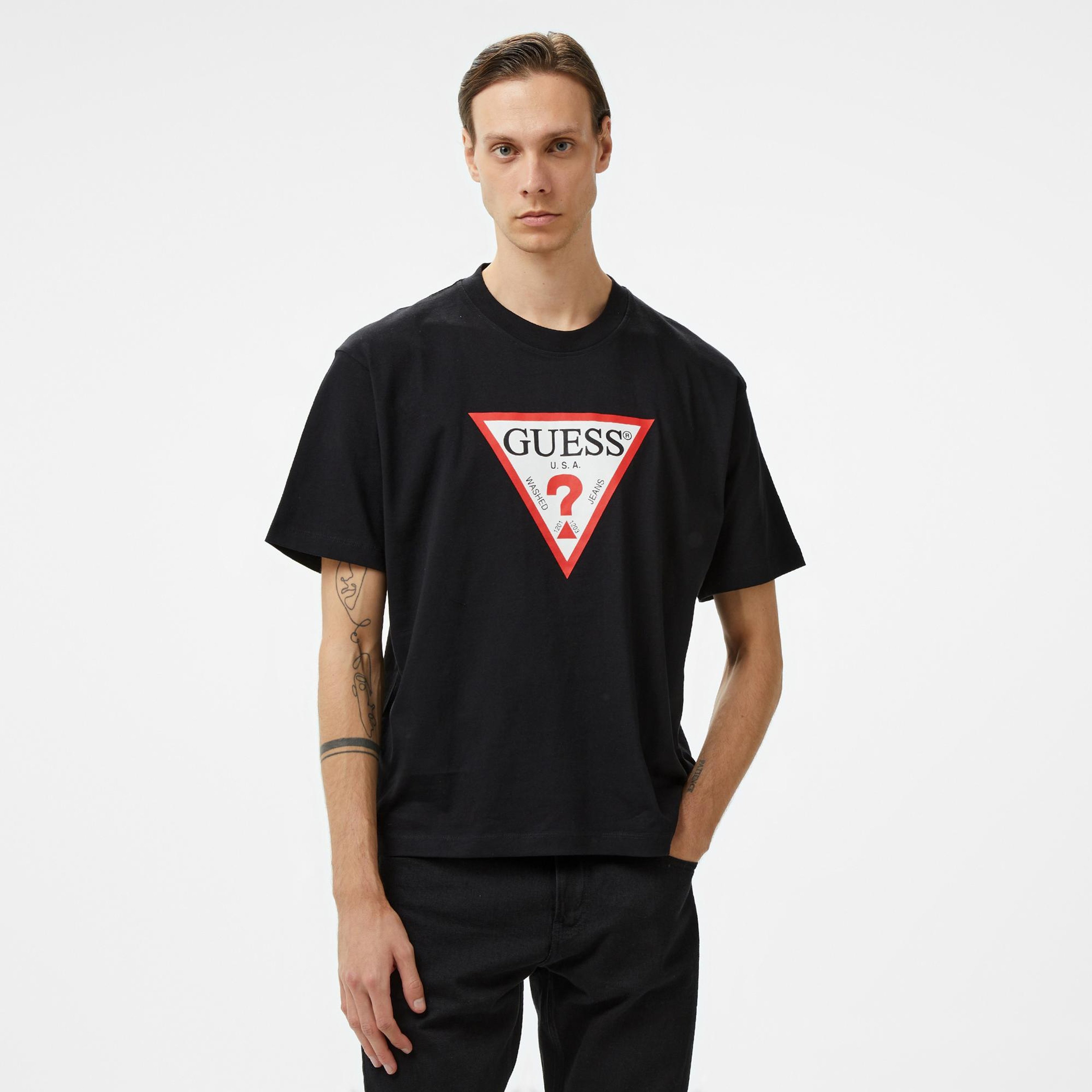 Guess Iconic Organic Heavy Erkek Siyah T-Shirt