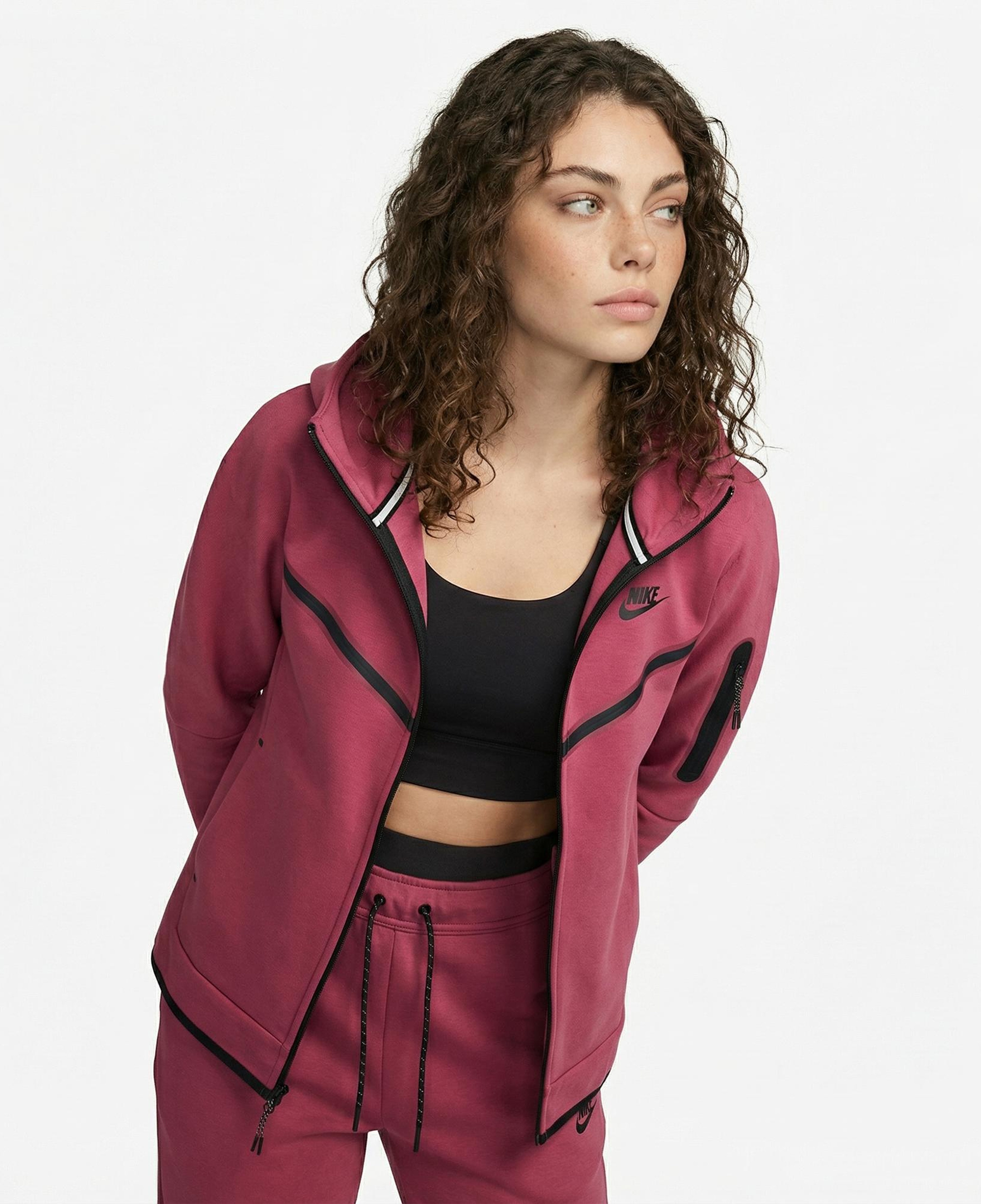 Nike Sportswear Tech Fleece Windrunner Kadın Pembe Eşofman Üstü
