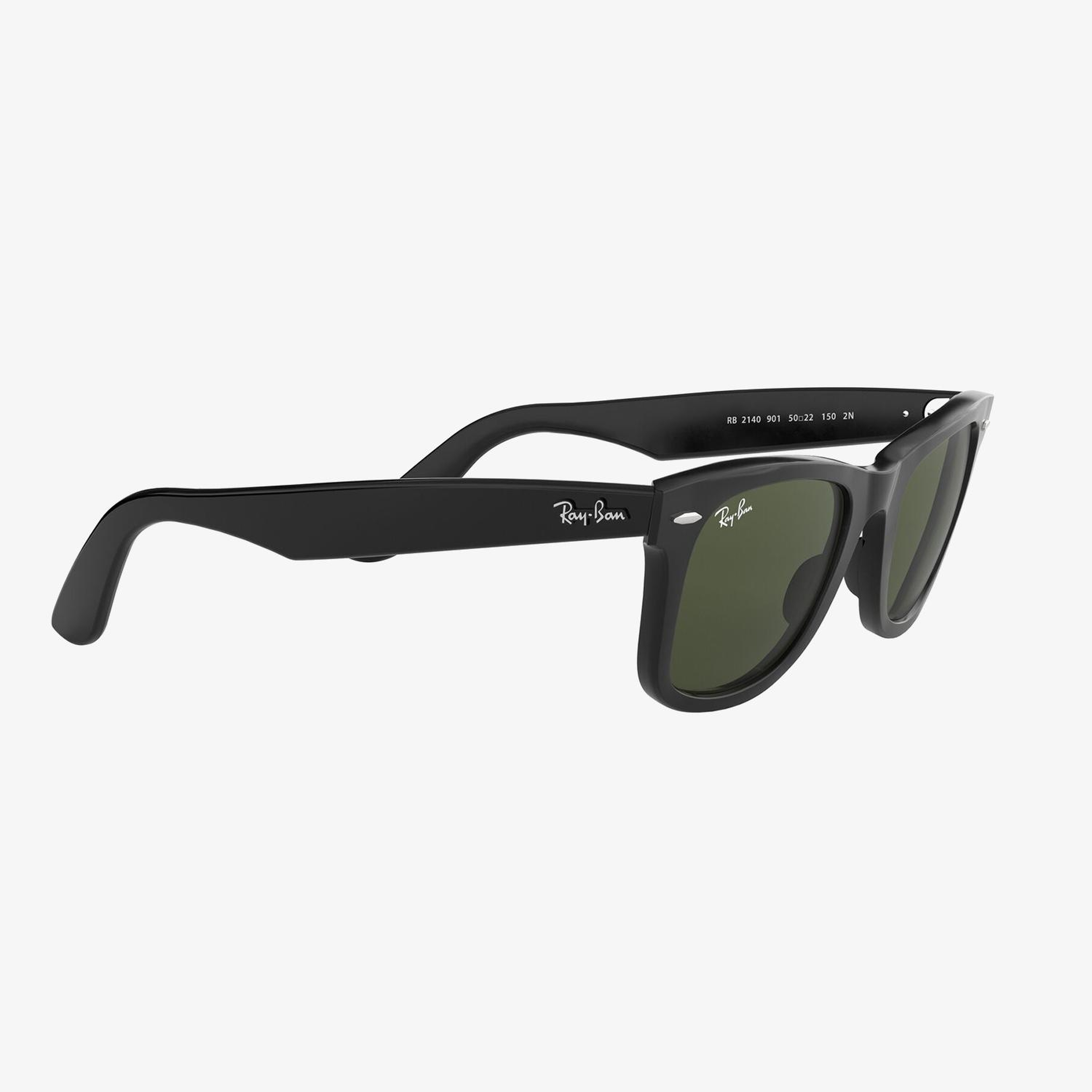 RAY-BAN 0RB2140 Wayfarer Yeşil Camlı Unisex Siyah Güneş Gözlüğü