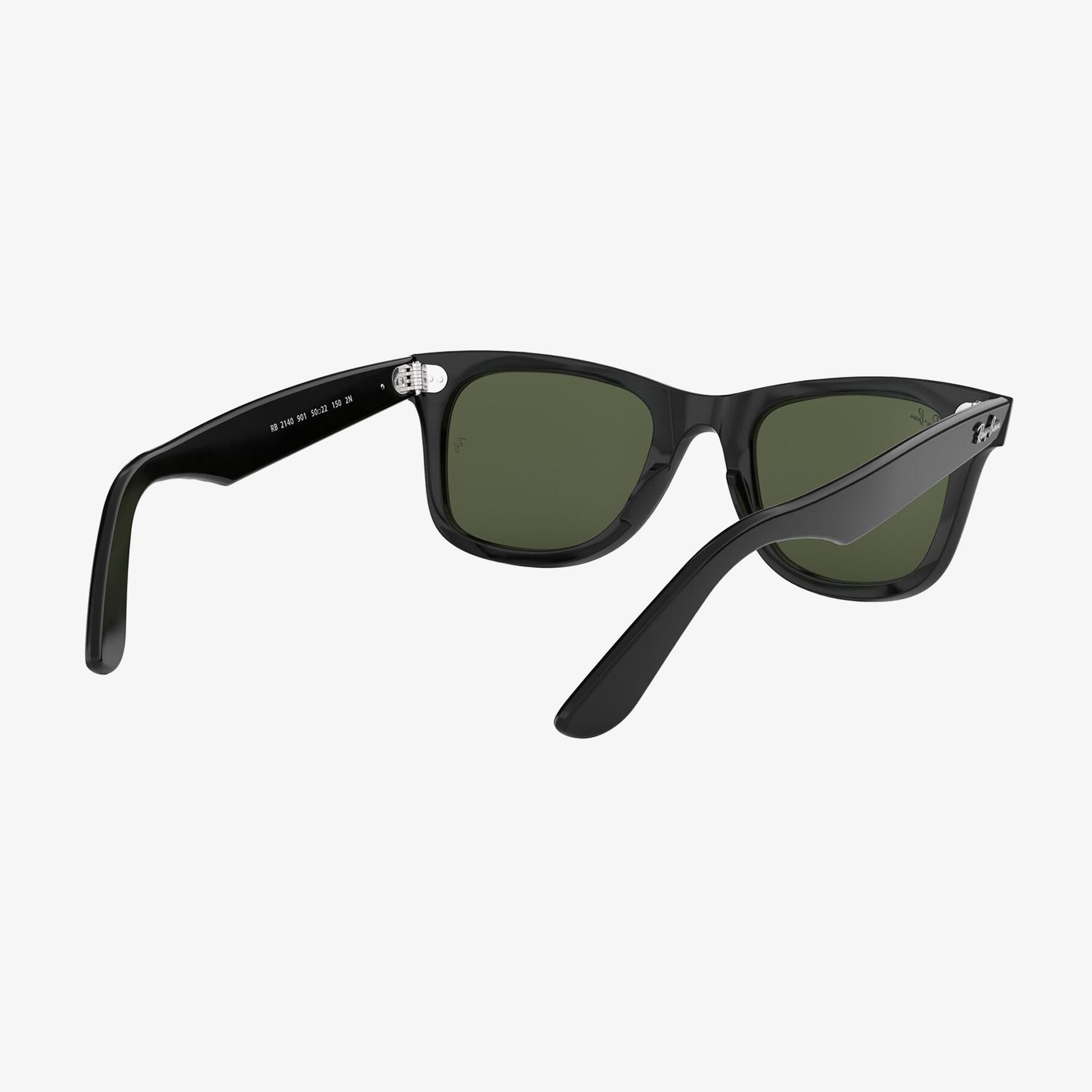 RAY-BAN 0RB2140 Wayfarer Yeşil Camlı Unisex Siyah Güneş Gözlüğü