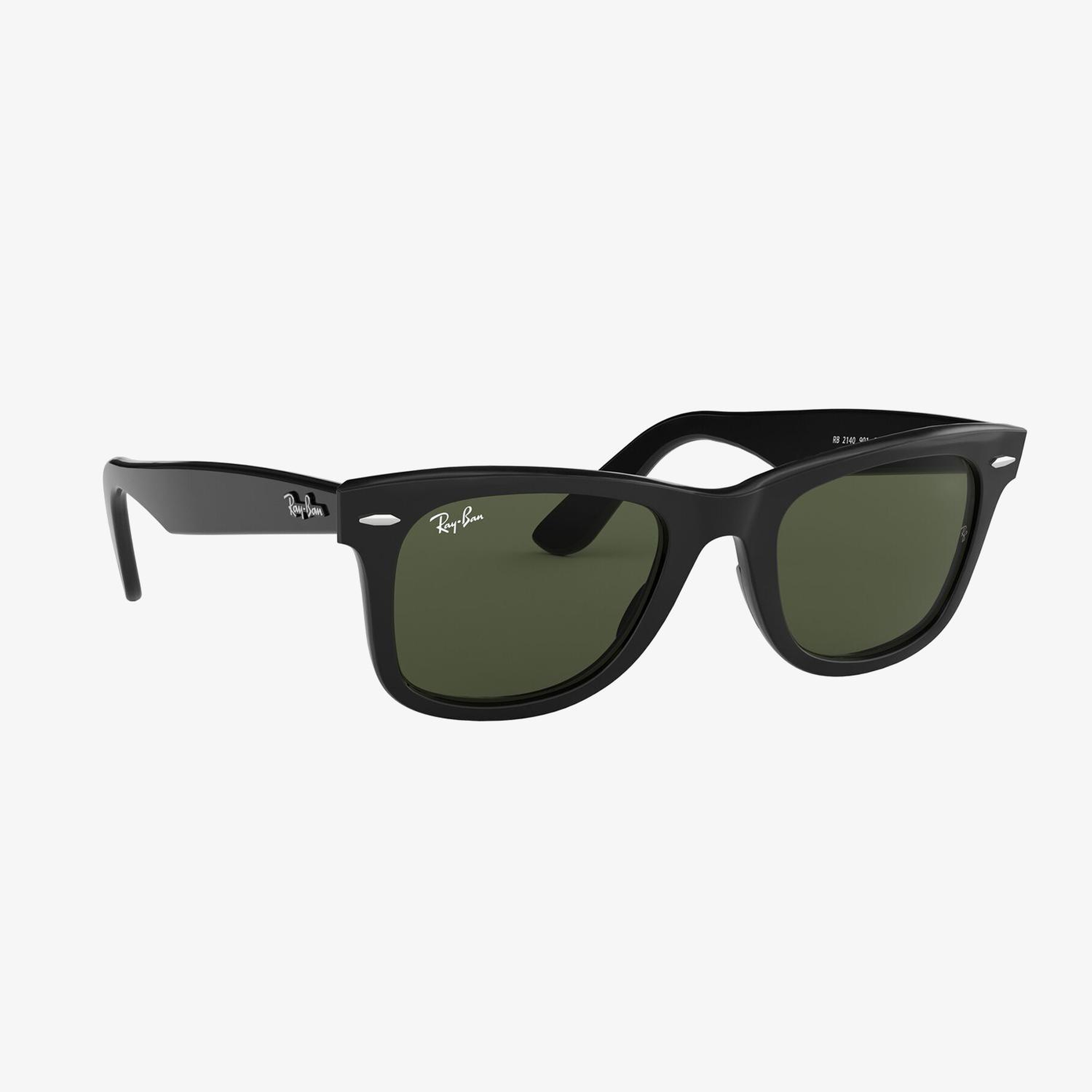 RAY-BAN 0RB2140 Wayfarer Yeşil Camlı Unisex Siyah Güneş Gözlüğü