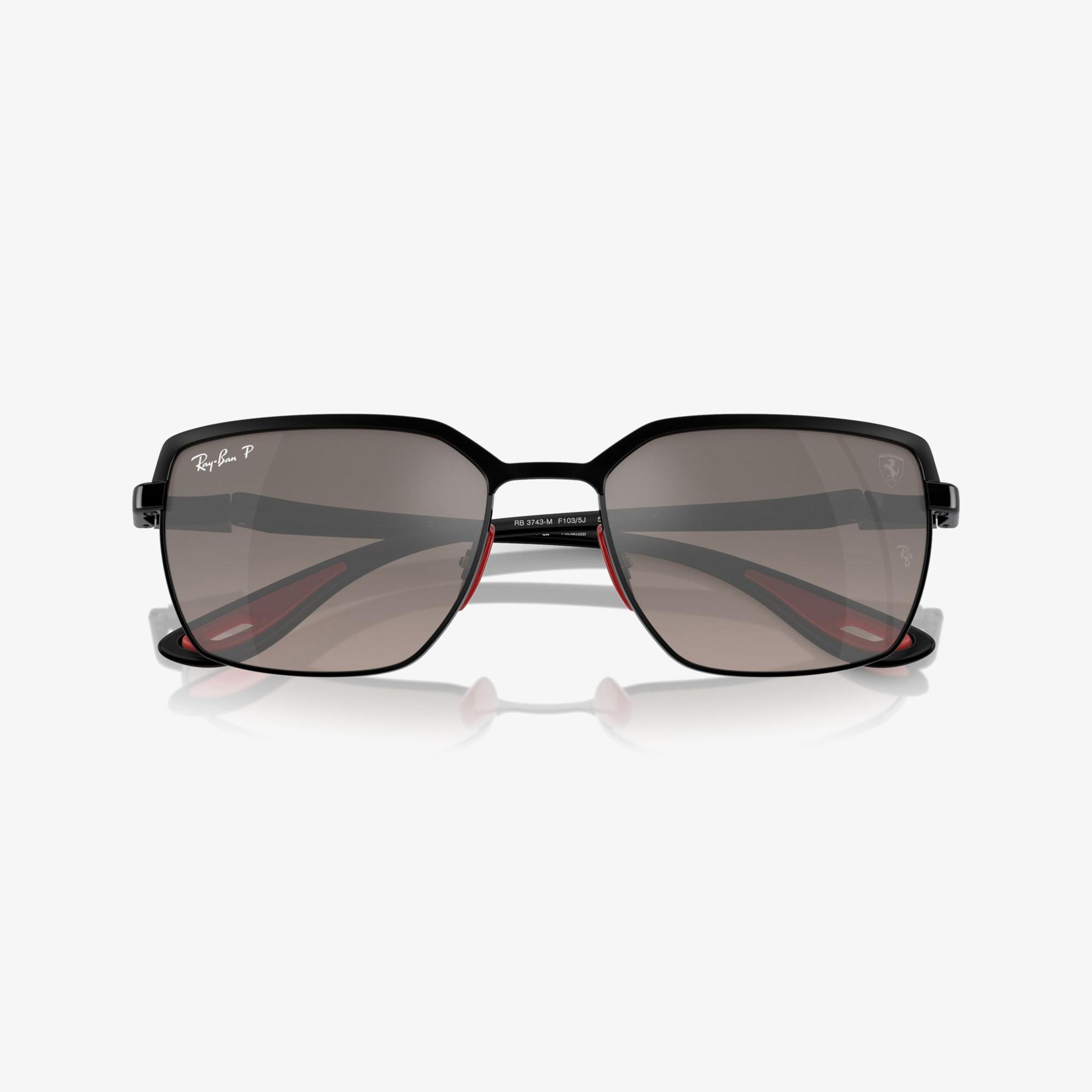 RAY-BAN Rb3743M Scuderia Ferrari Collection Unisex Siyah Güneş Gözlüğü