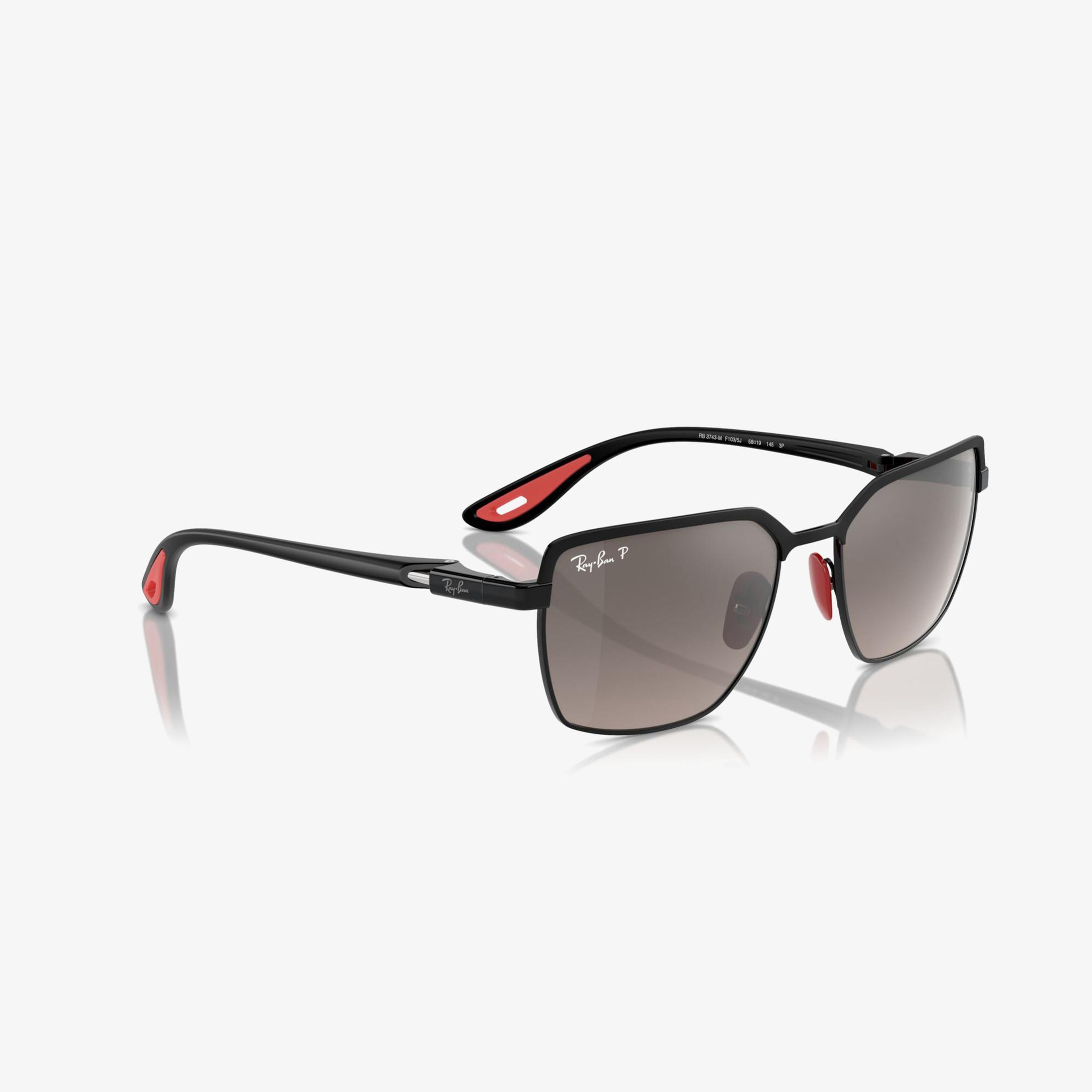 RAY-BAN Rb3743M Scuderia Ferrari Collection Unisex Siyah Güneş Gözlüğü
