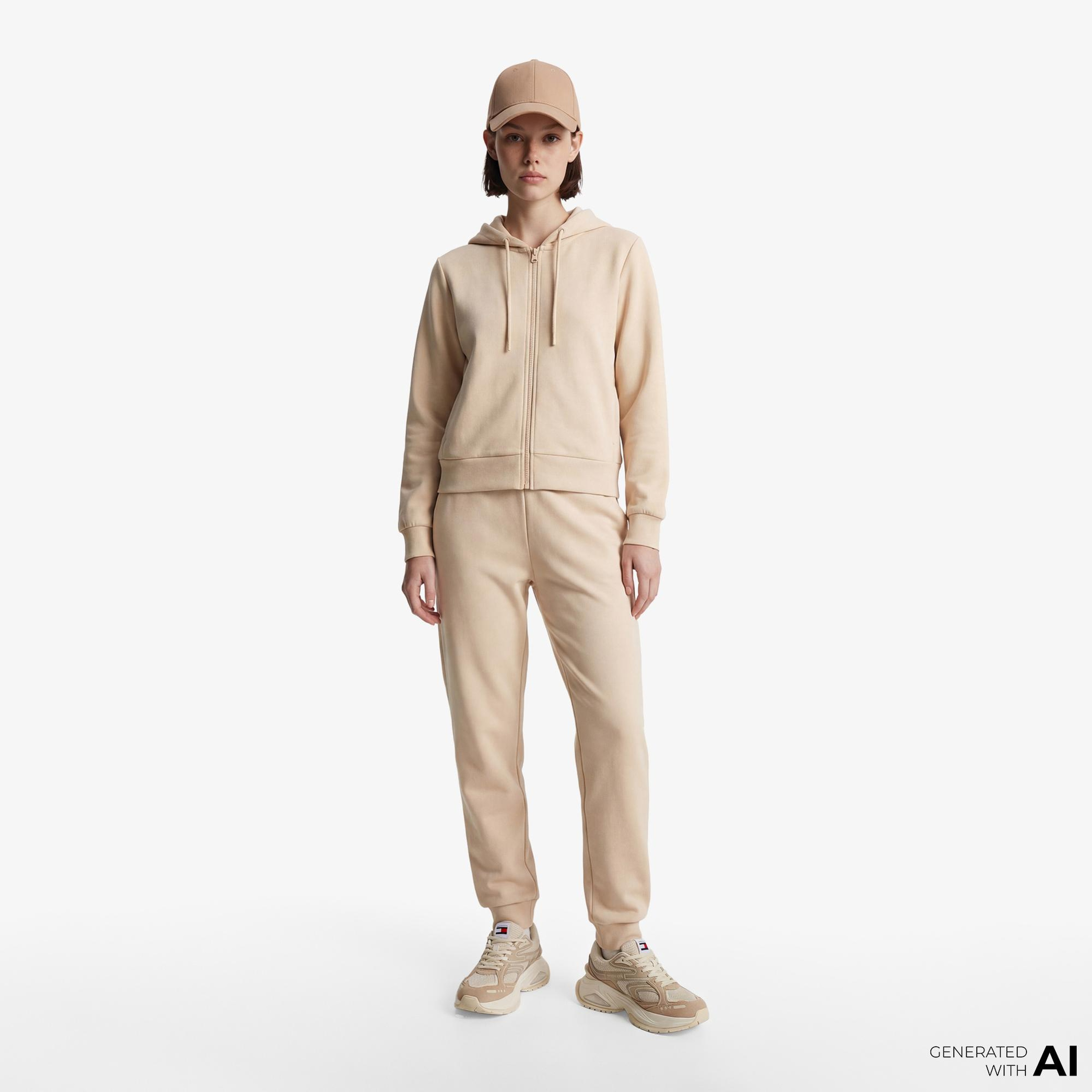 Guess Olympe Aktif Modal Karışımlı Scuba Kadın Kahverengi Tayt