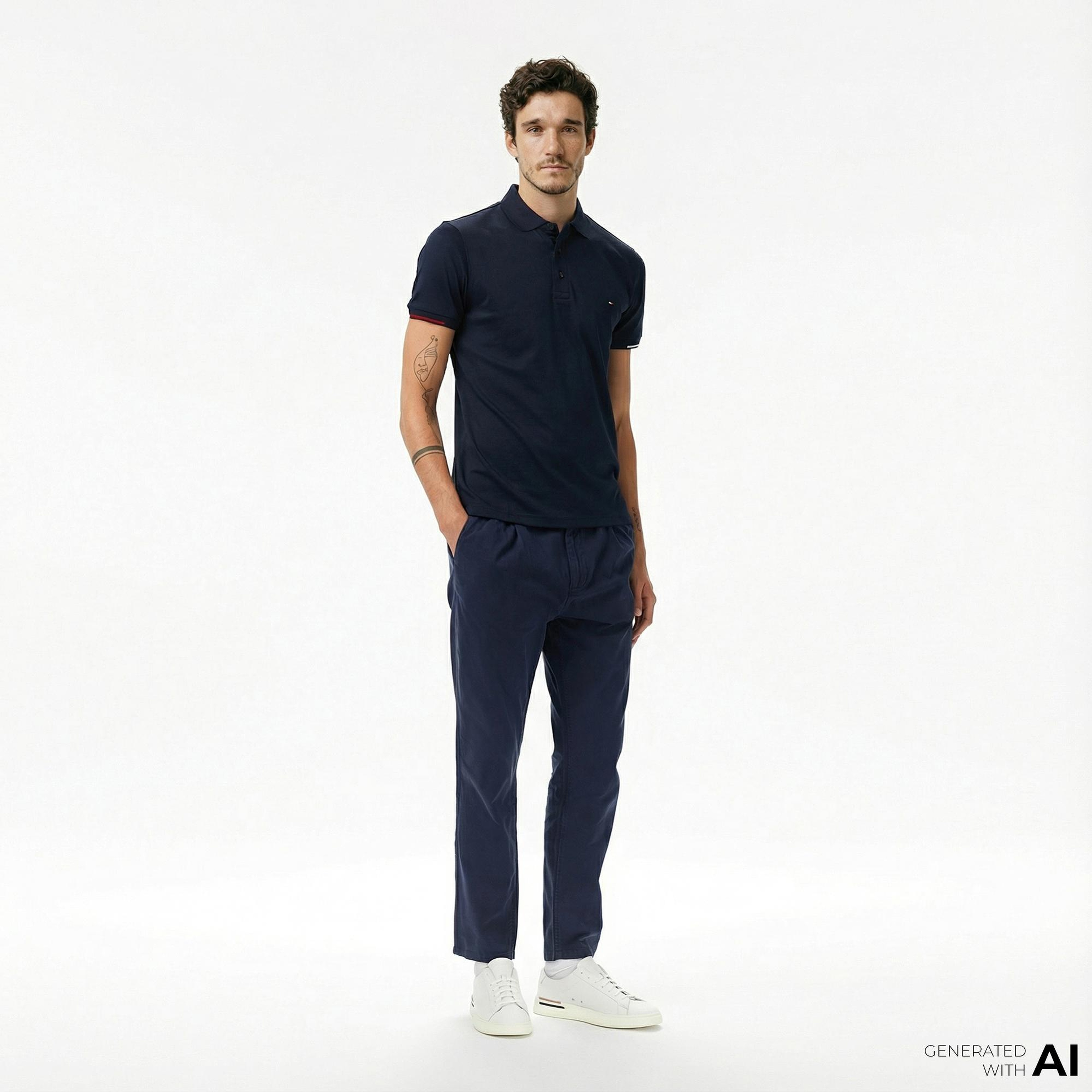 Tommy Hilfiger İsaac Light Cotton Erkek Lacivert Pantolon