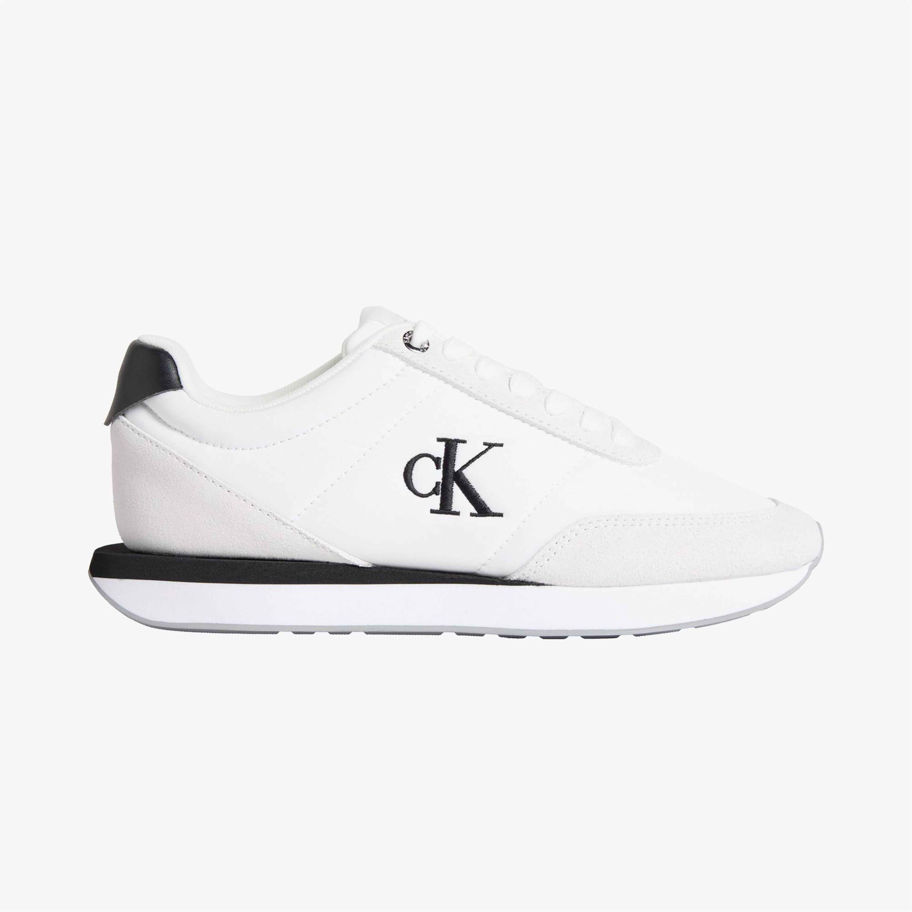 Calvin Klein Retro Runner Lace Up Kadın Beyaz Sneaker