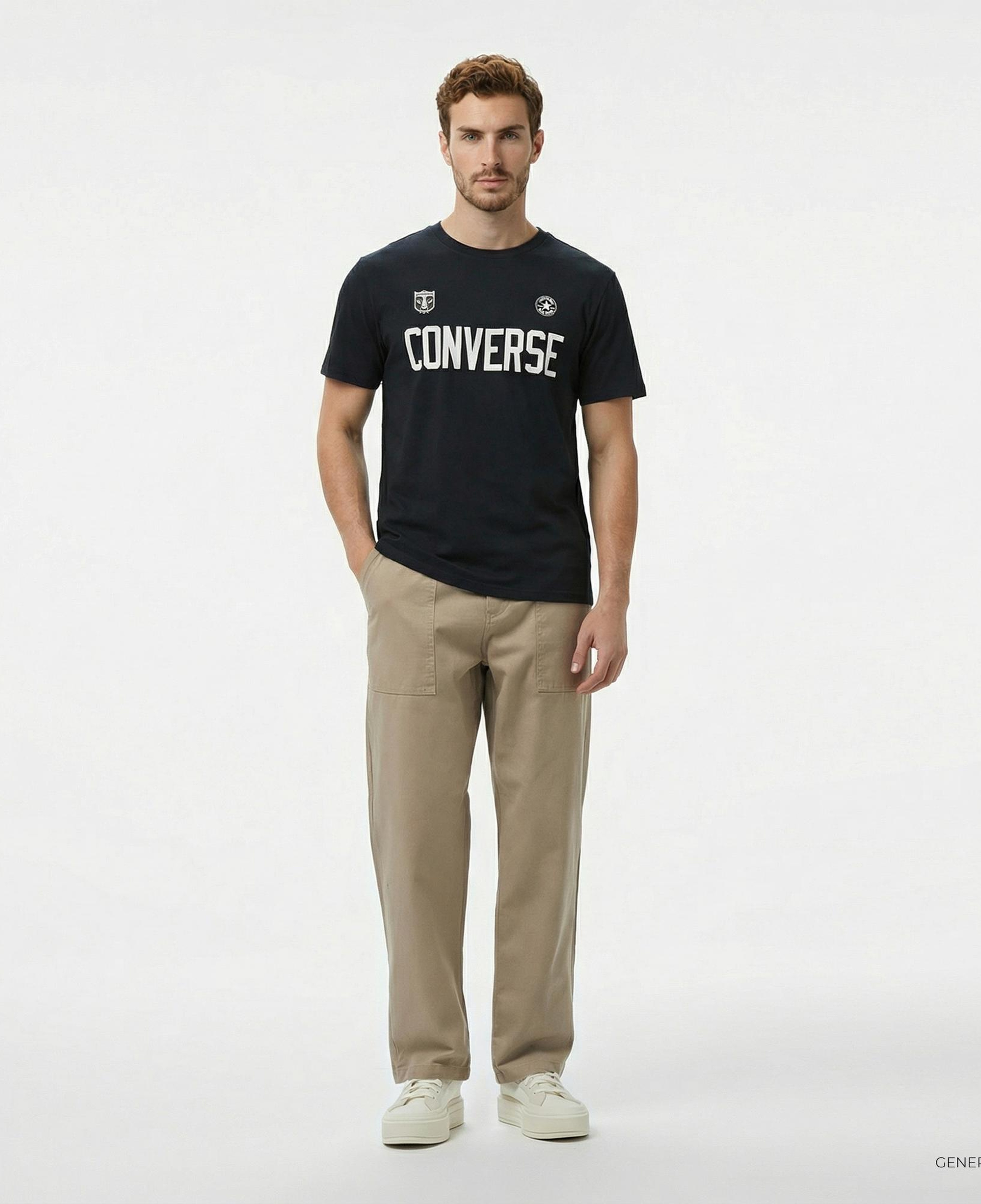 Converse Erkek Baskılı Siyah T-Shirt