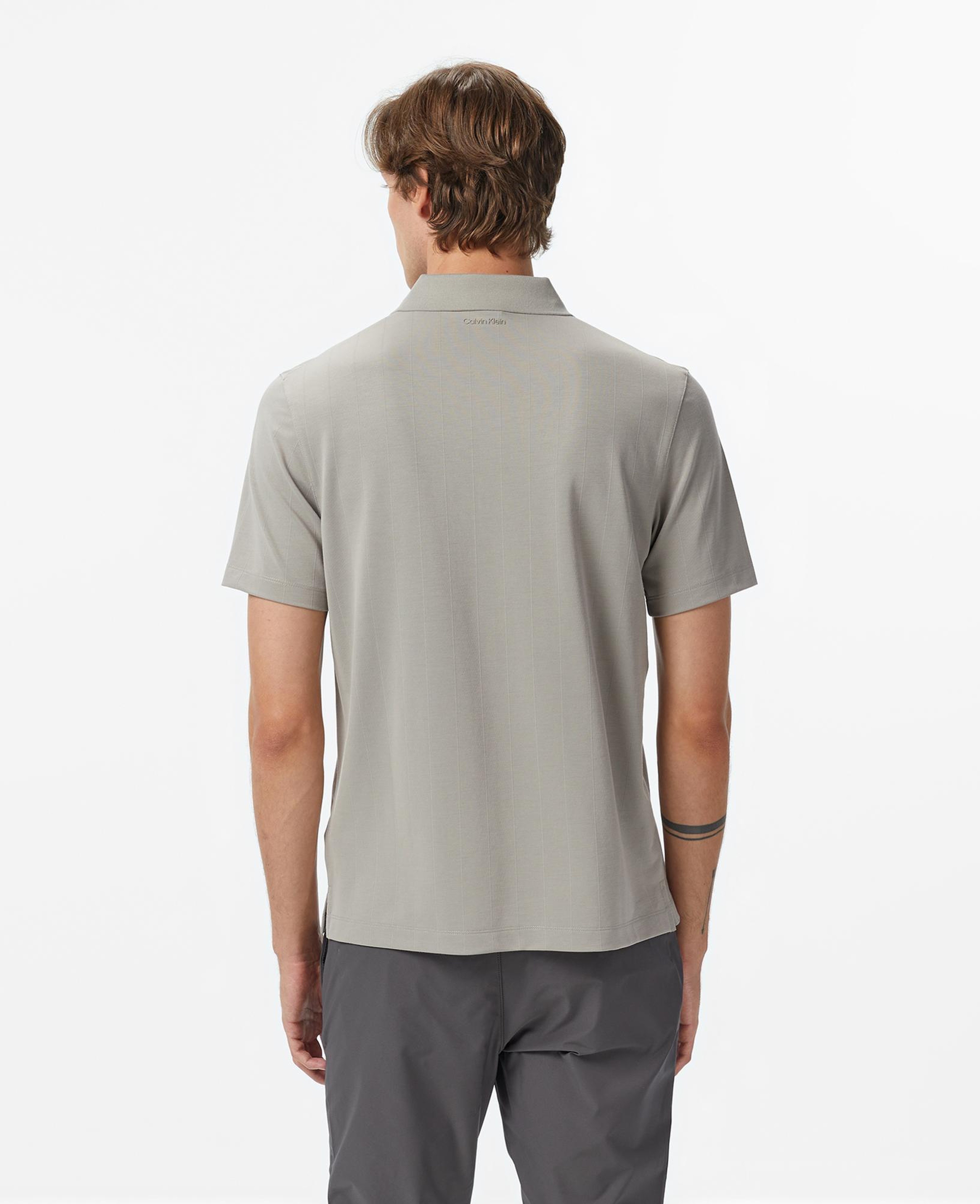 Calvin Klein Stripe Jacquard Erkek Gri Polo