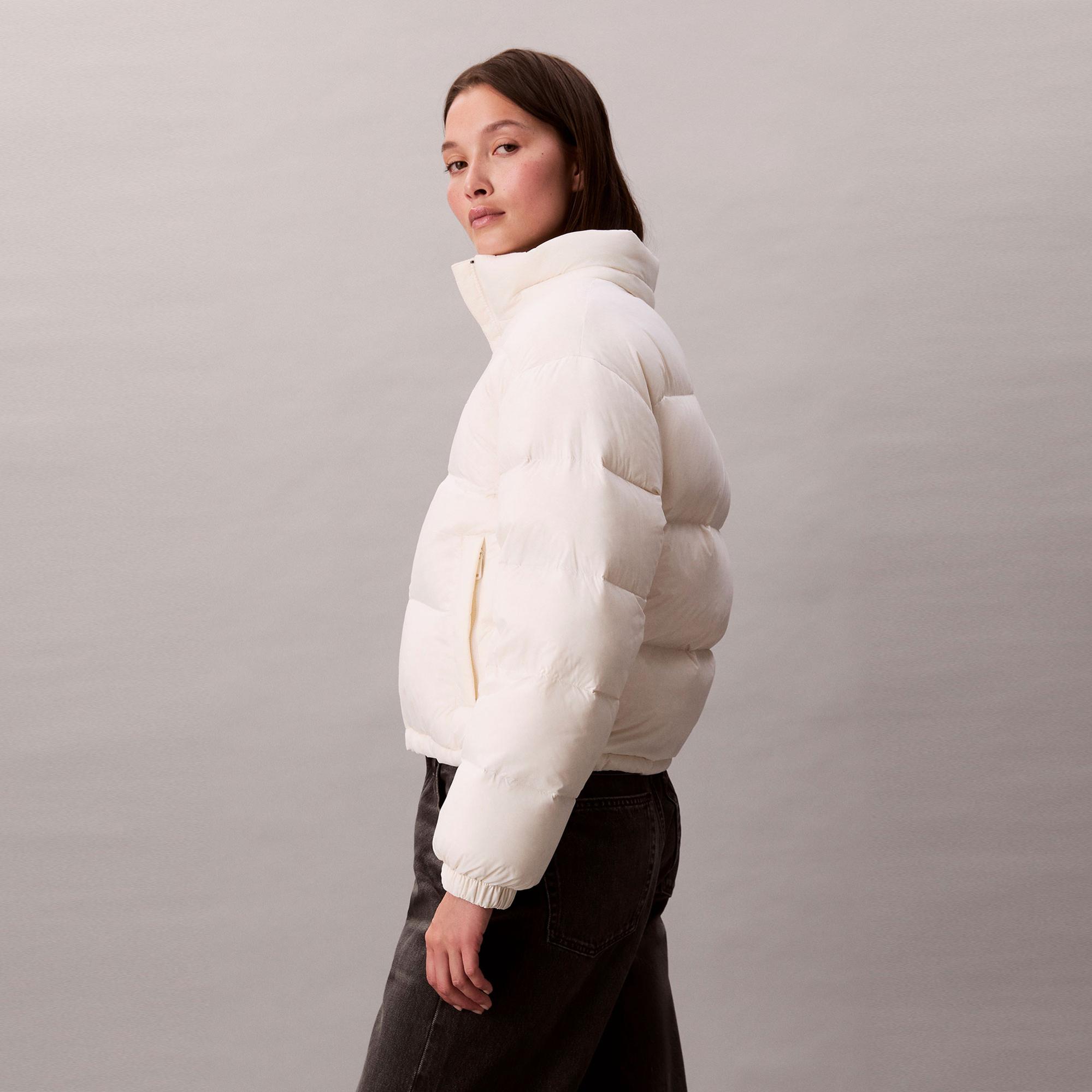 Calvin Klein Essential Midweight Puffer  Kadın Beyaz Mont