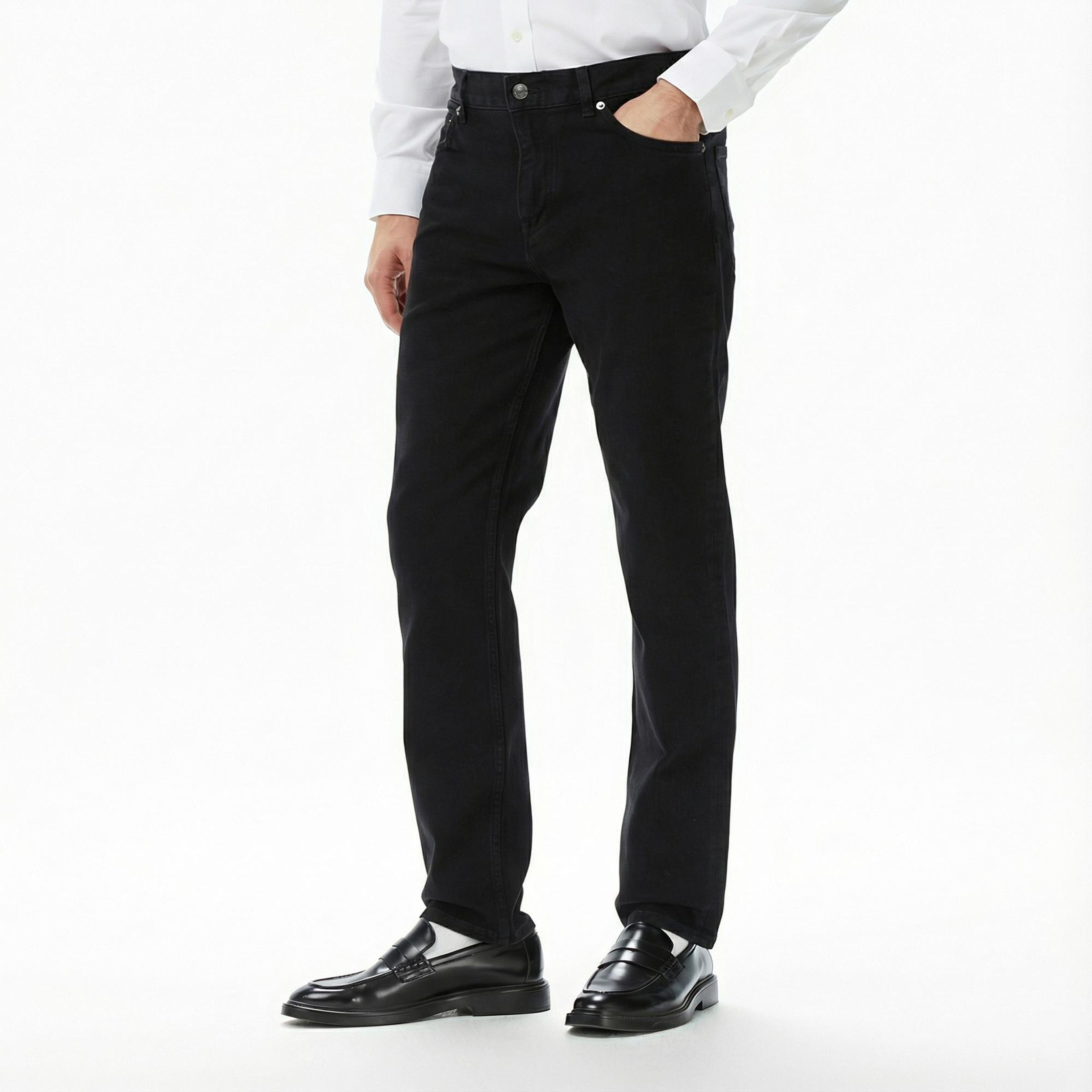 Tommy Hilfiger Straight Denton Croft Erkek Siyah Jean Pantolon