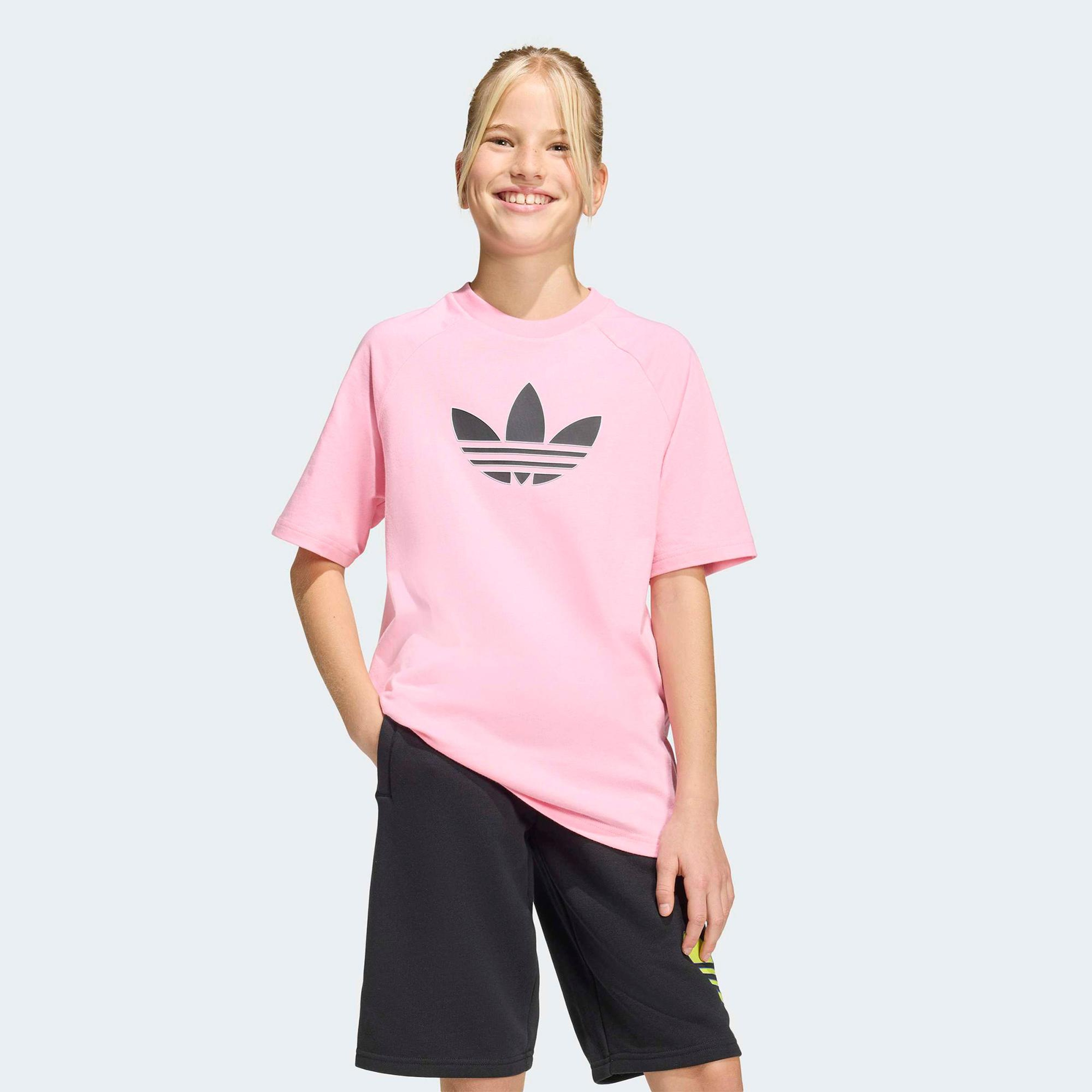 adidas Graphic Trefoil Çocuk Pembe T-Shirt