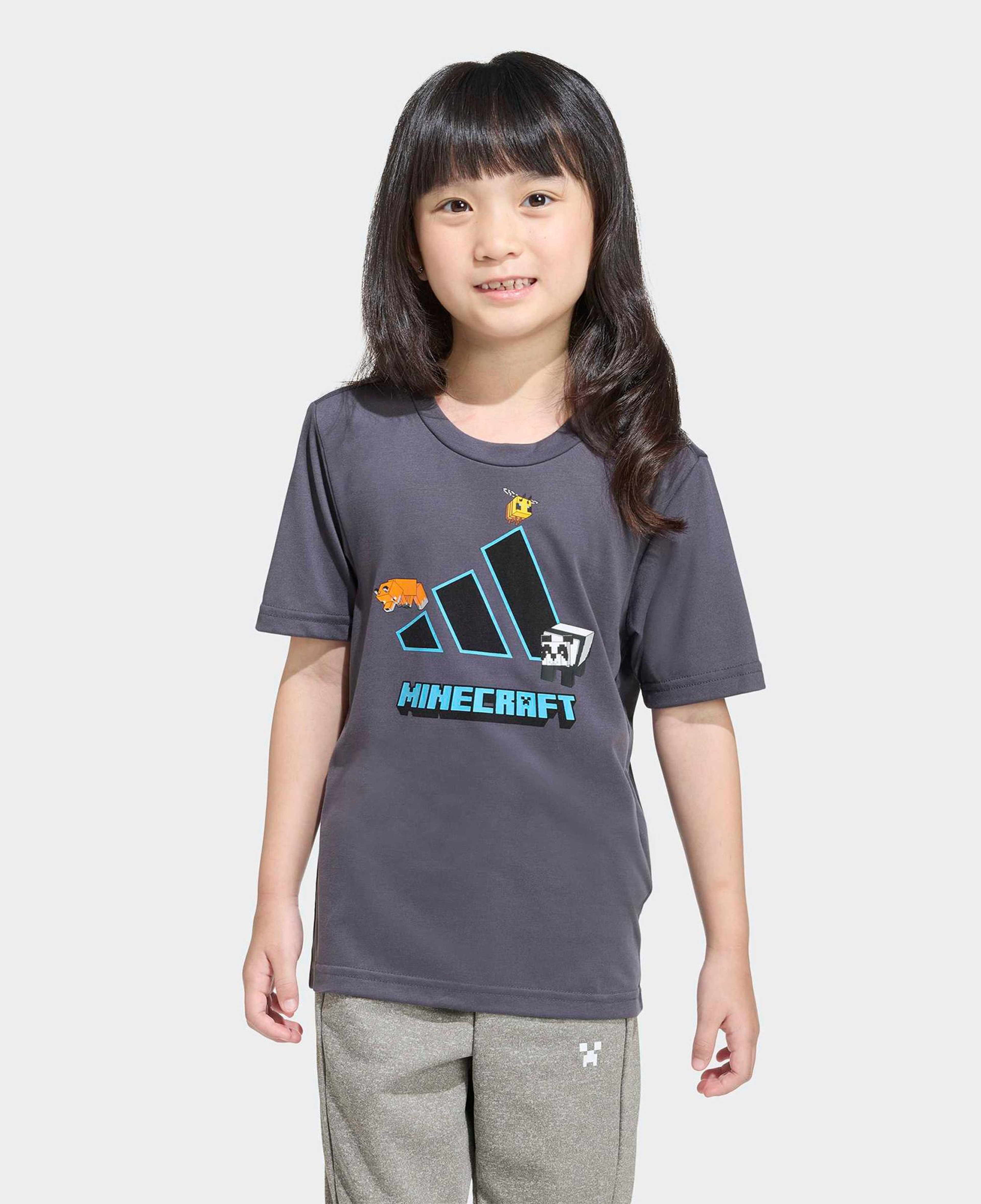 adidas Minecraft Training Çocuk Gri T-Shirt
