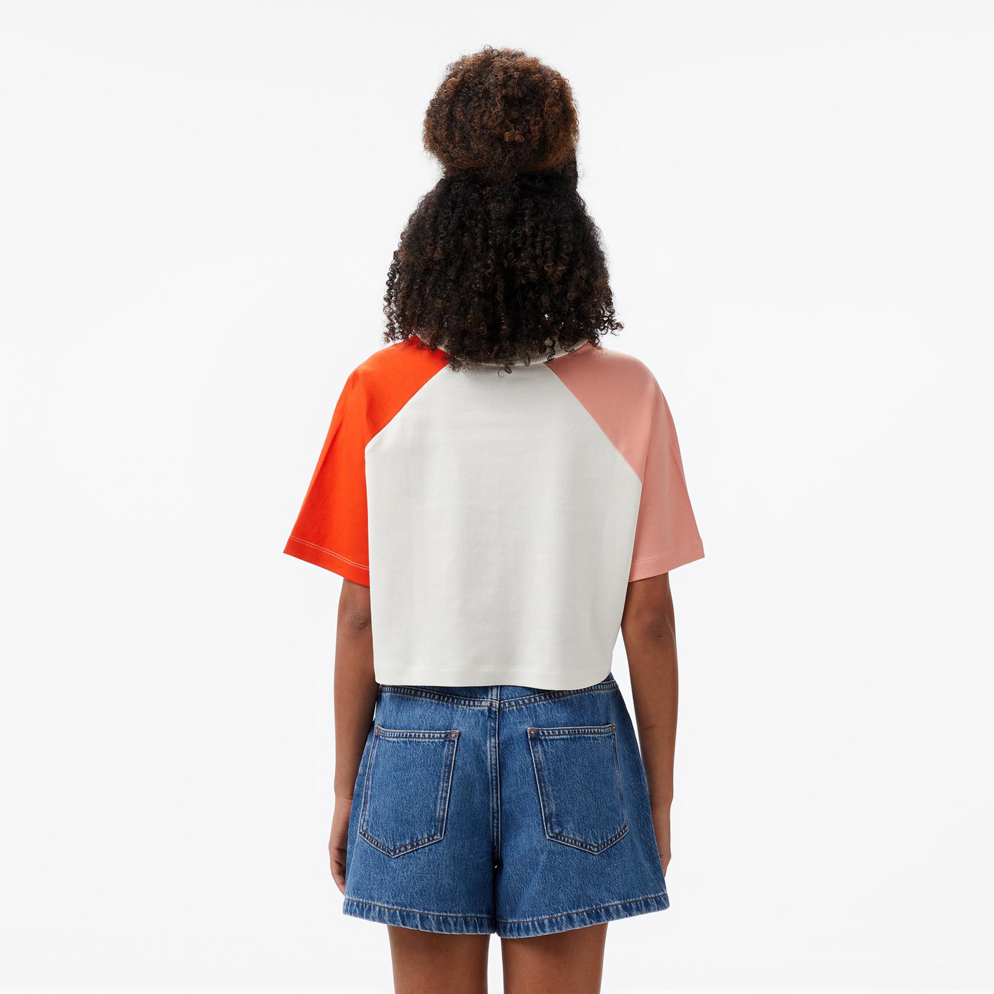 Converse Star Chevron Baskılı Kadın Beyaz T-Shirt