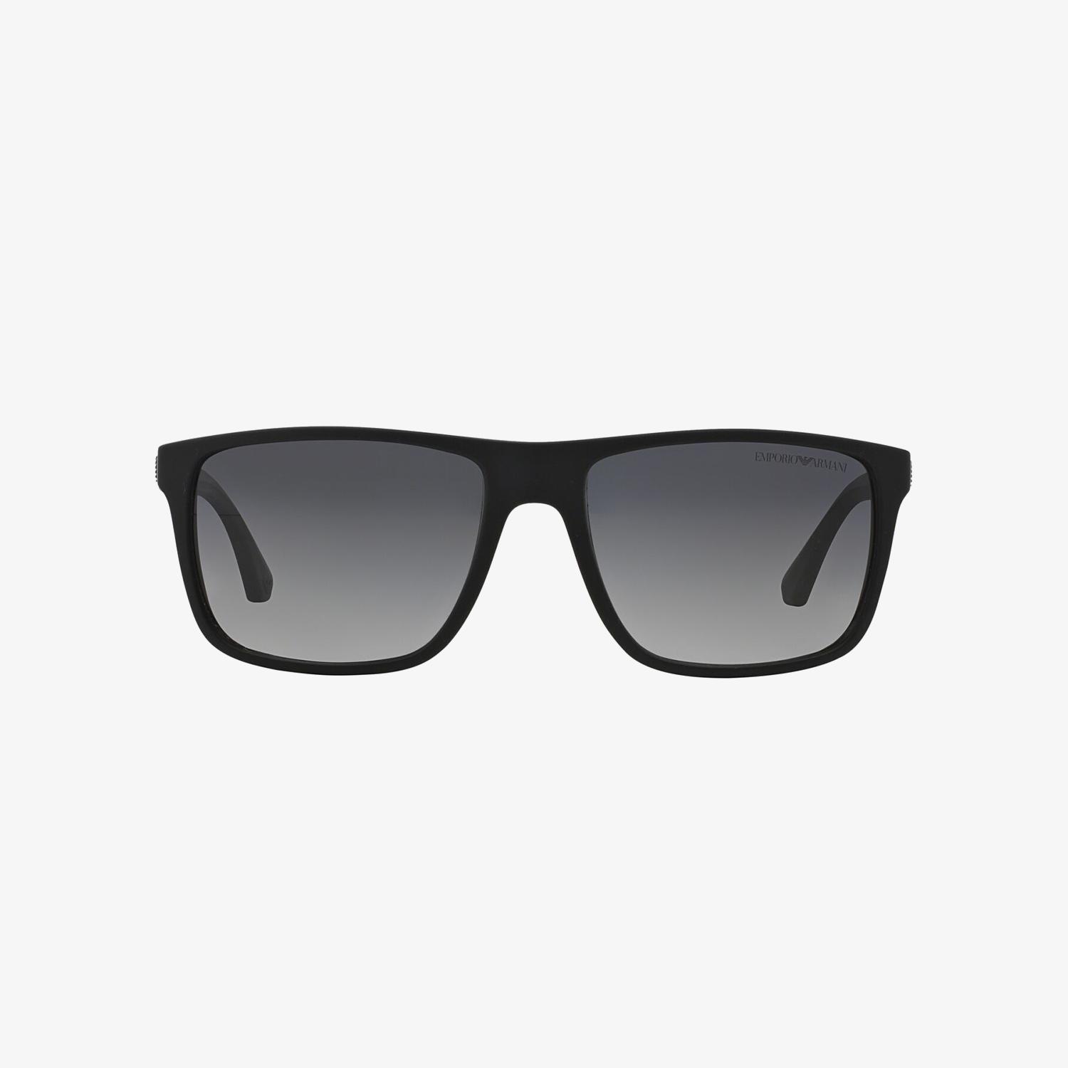Emporio Armani Erkek Siyah-Gri Rubber Güneş Gözlüğü