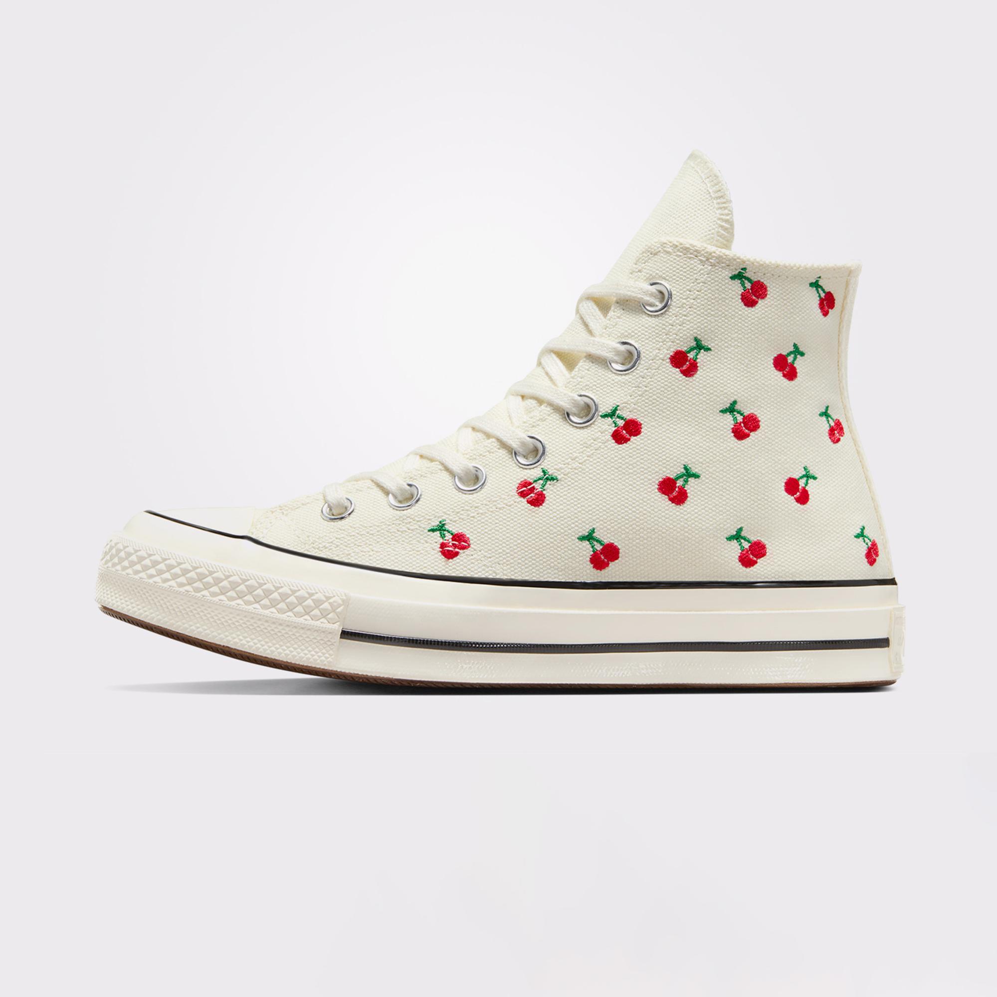 Converse Chuck 70 Cherries Kadın Krem Sneaker
