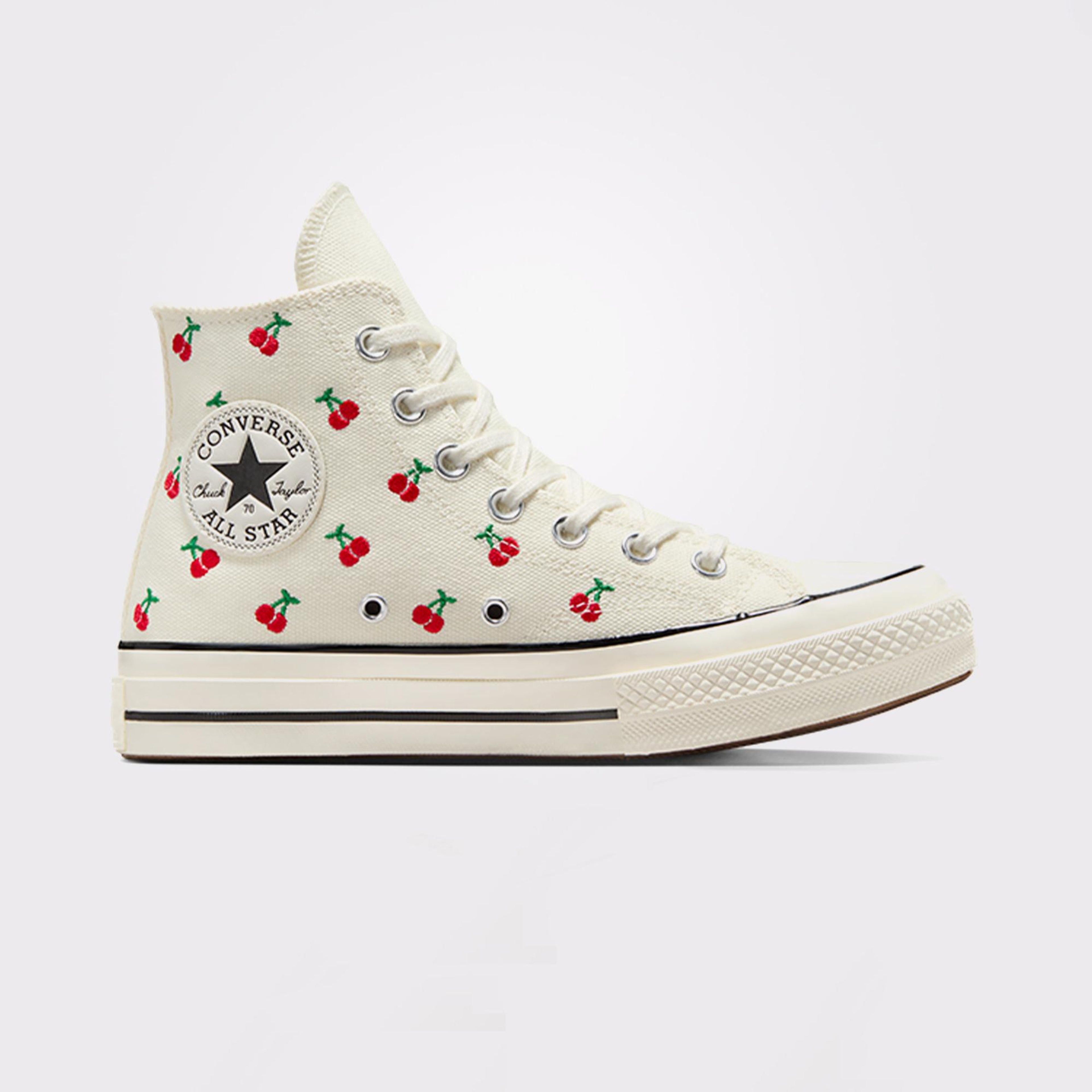 Converse Chuck 70 Cherries Kadın Krem Sneaker