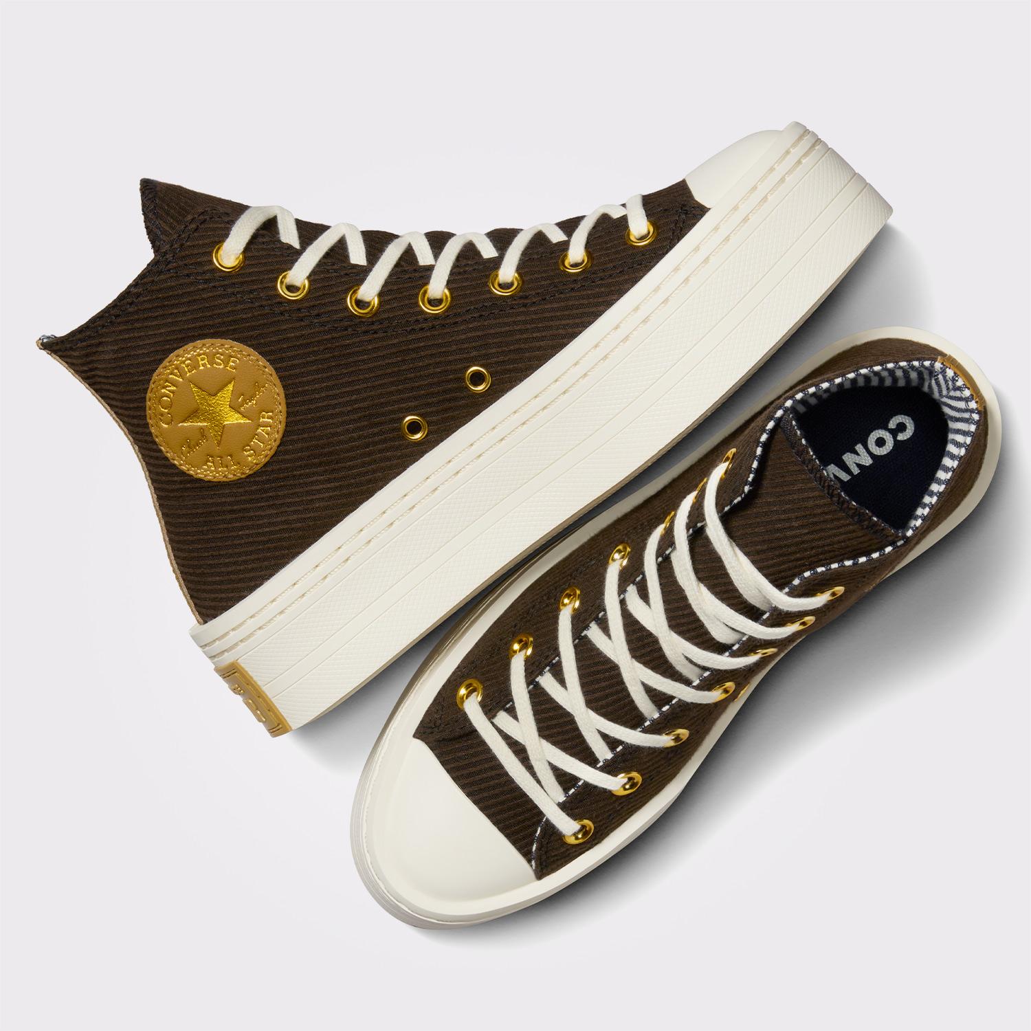 Converse Chuck Taylor All Star Modern Lift Corduroy Unisex Kahverengi Platform Sneaker