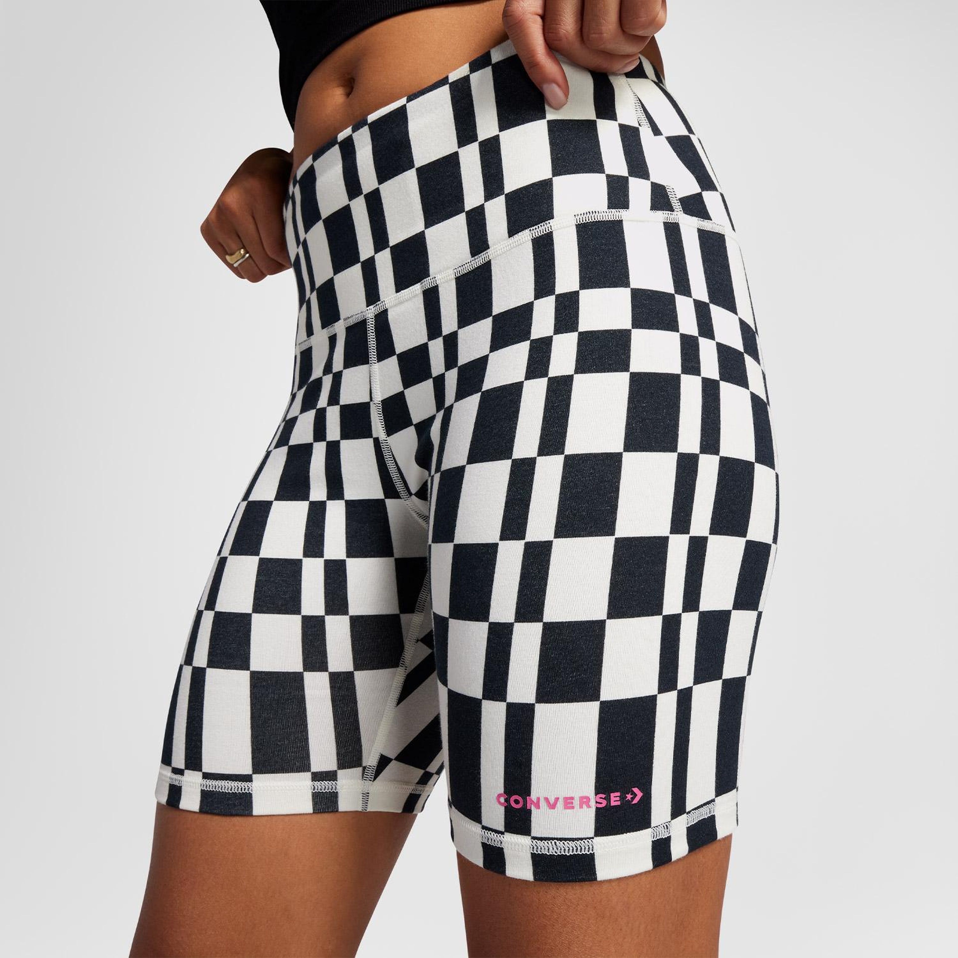 Converse Checkered Desenli Kadın Renkli Bisiklet Tayt