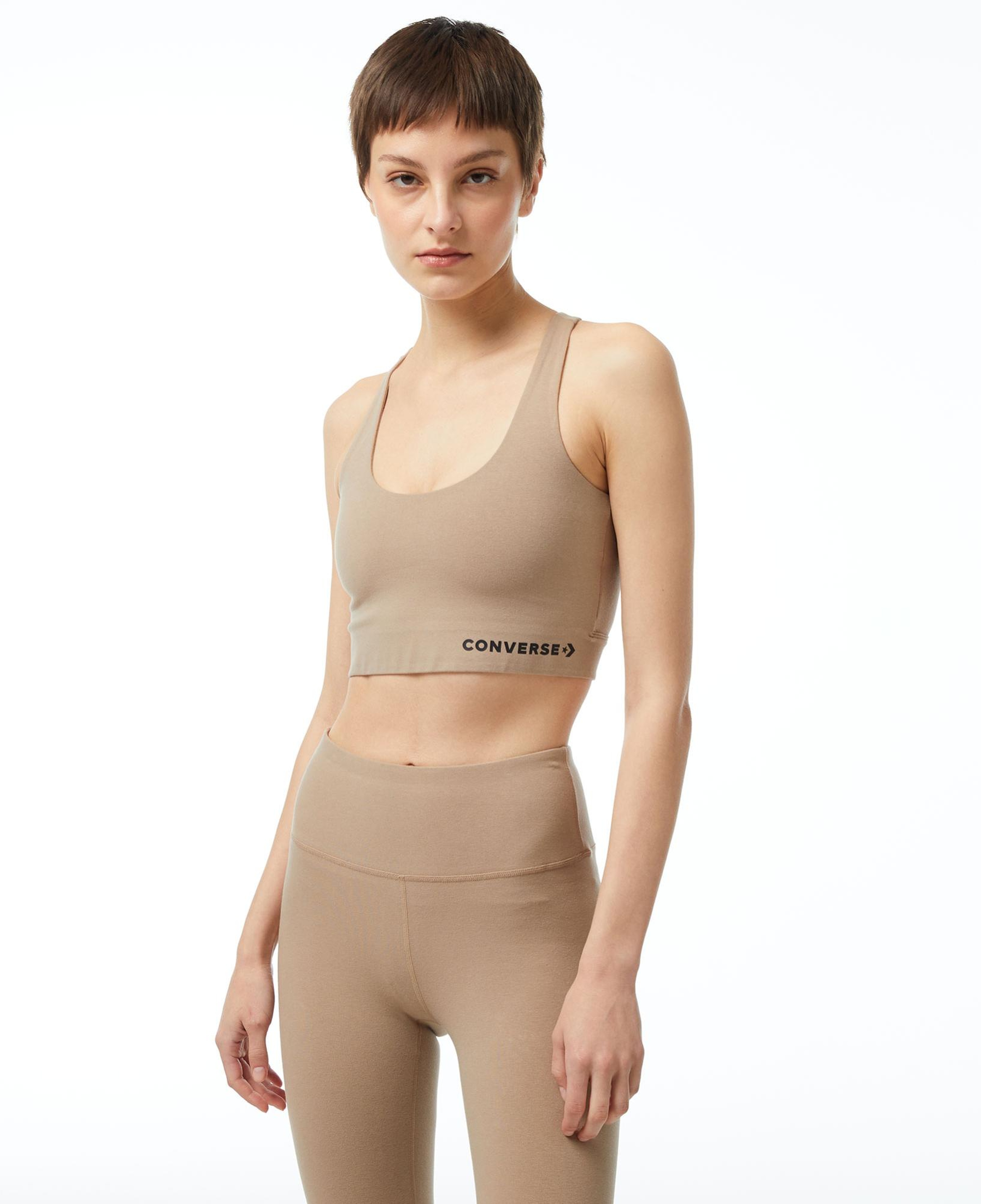 Converse Wordmark Kadın Kahverengi Bra Top