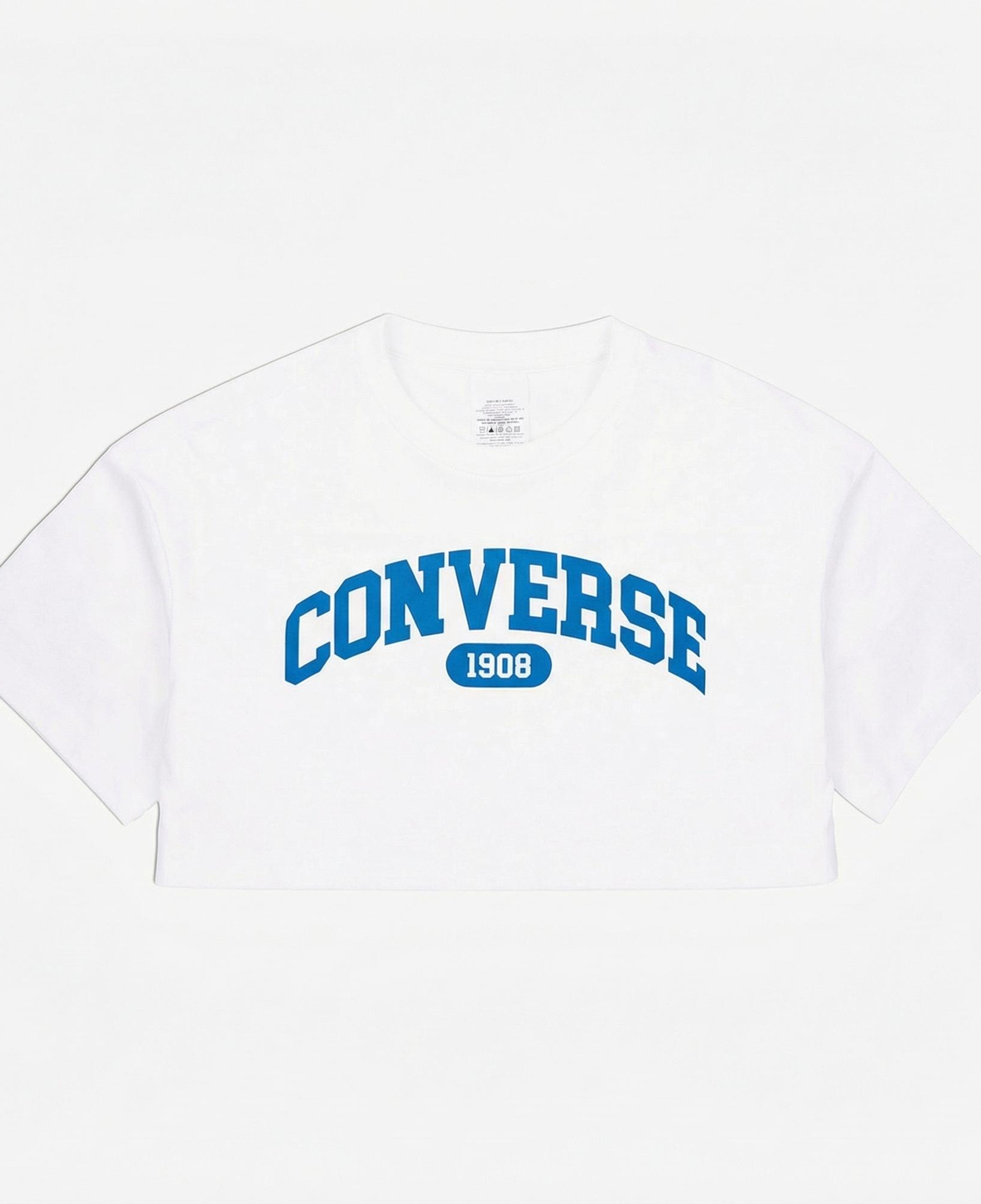 Converse Sporty Cropped Kadın Beyaz T-Shirt