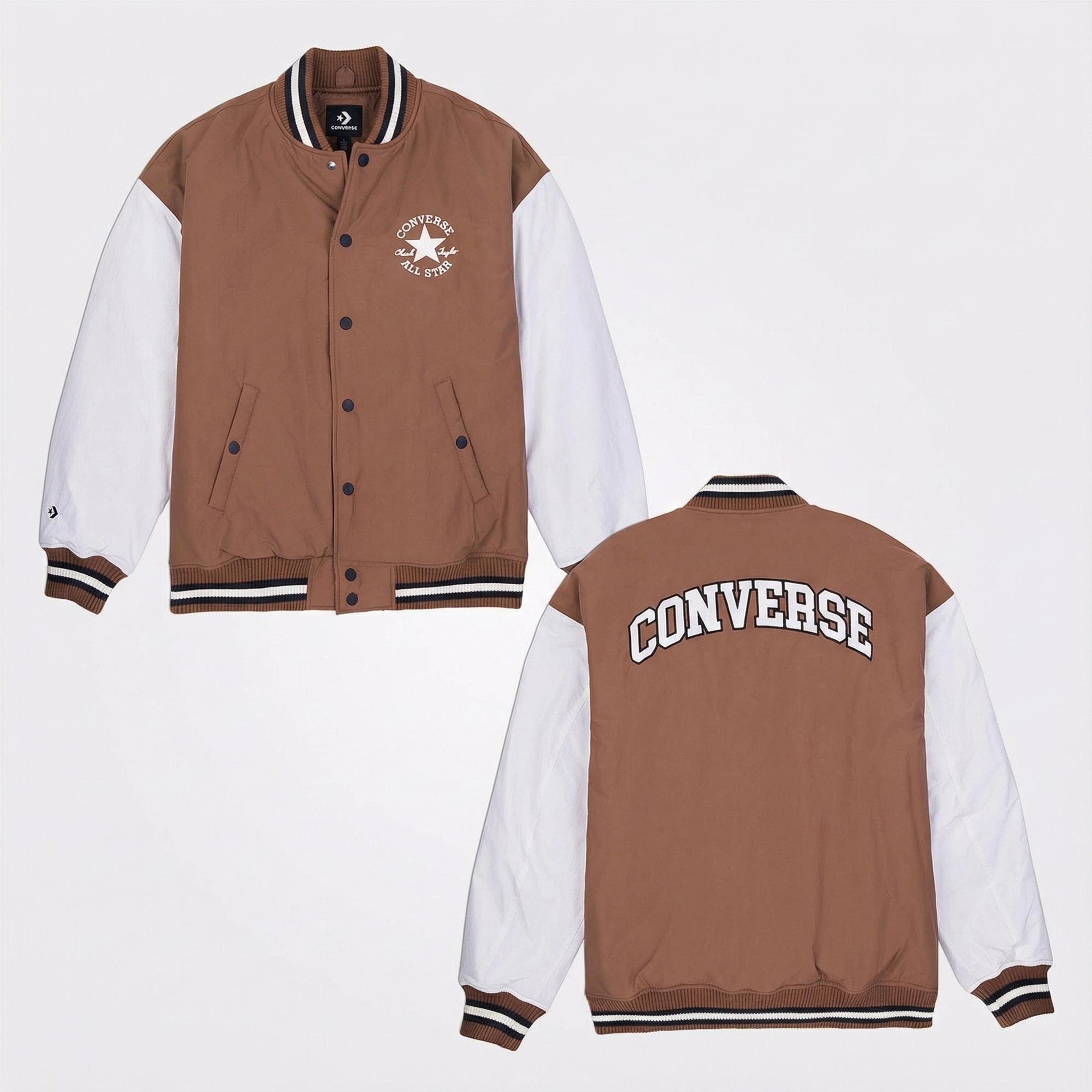Converse Varsity Graphic Bomber Erkek Kahverengi Ceket