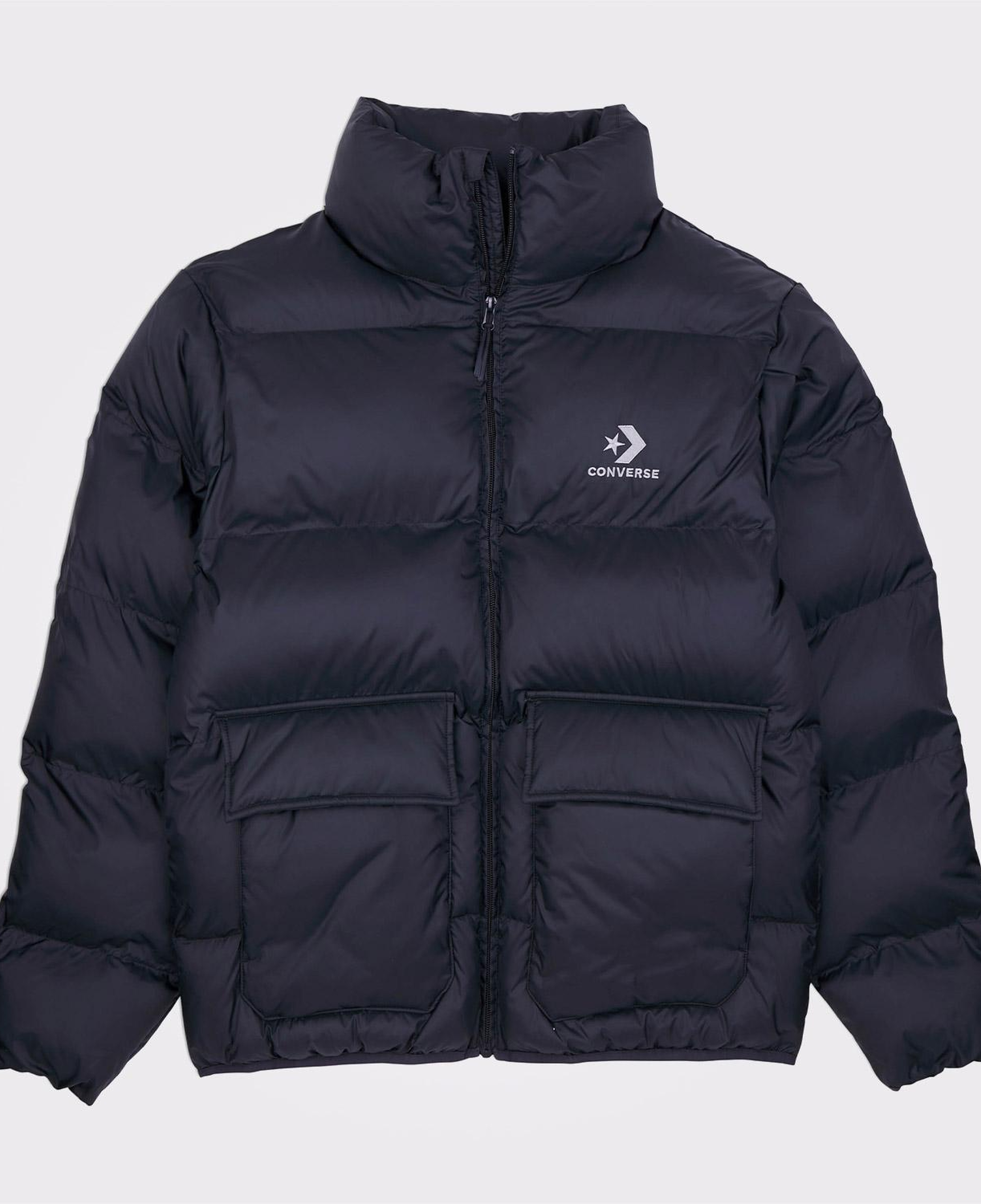 Converse Erkek Dik Yaka Siyah Şişme Mont