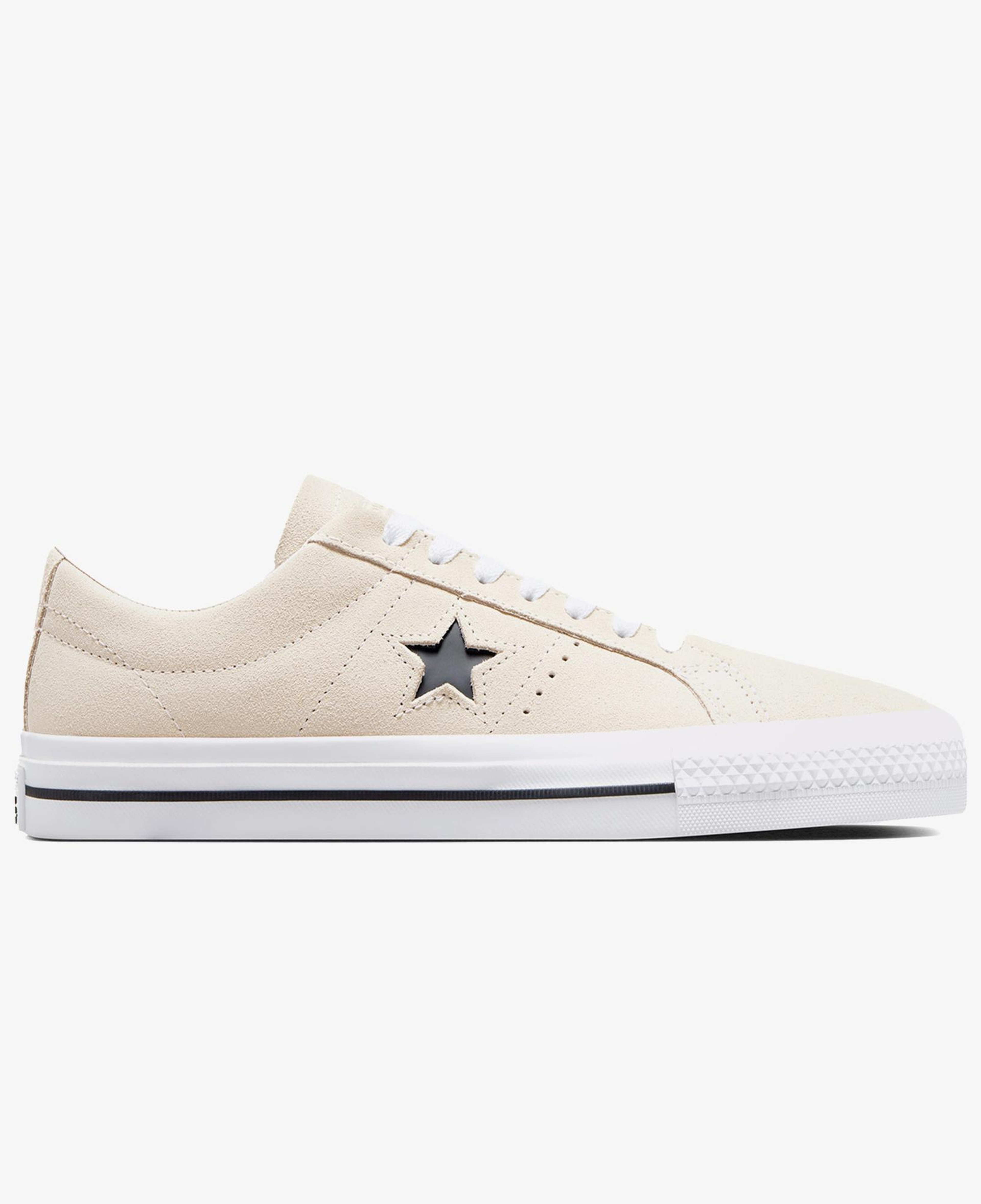 Converse Cons One Star Pro Unisex Krem Süet Sneaker