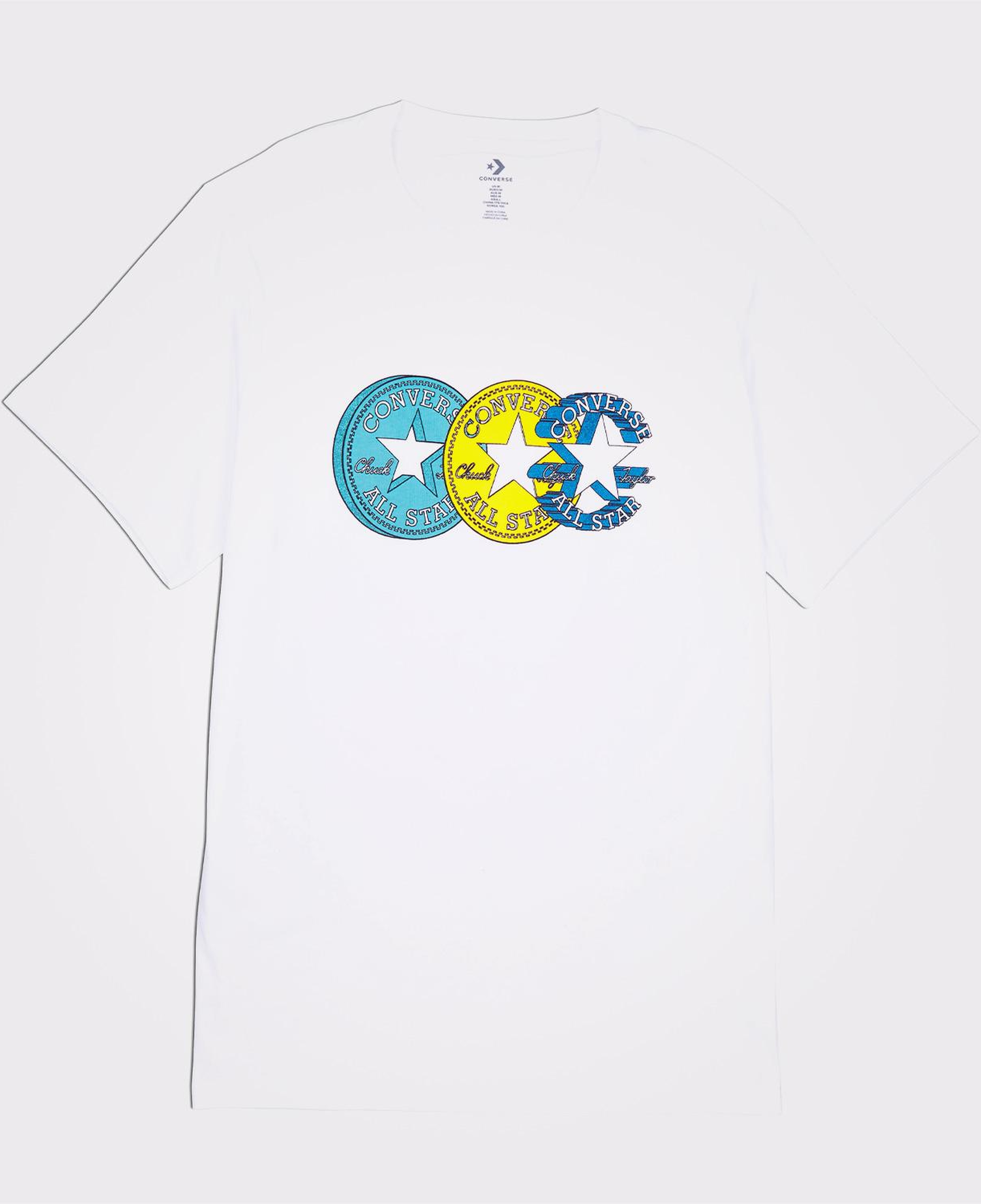 Converse Chuck Taylor Distorted Erkek Beyaz T-Shirt