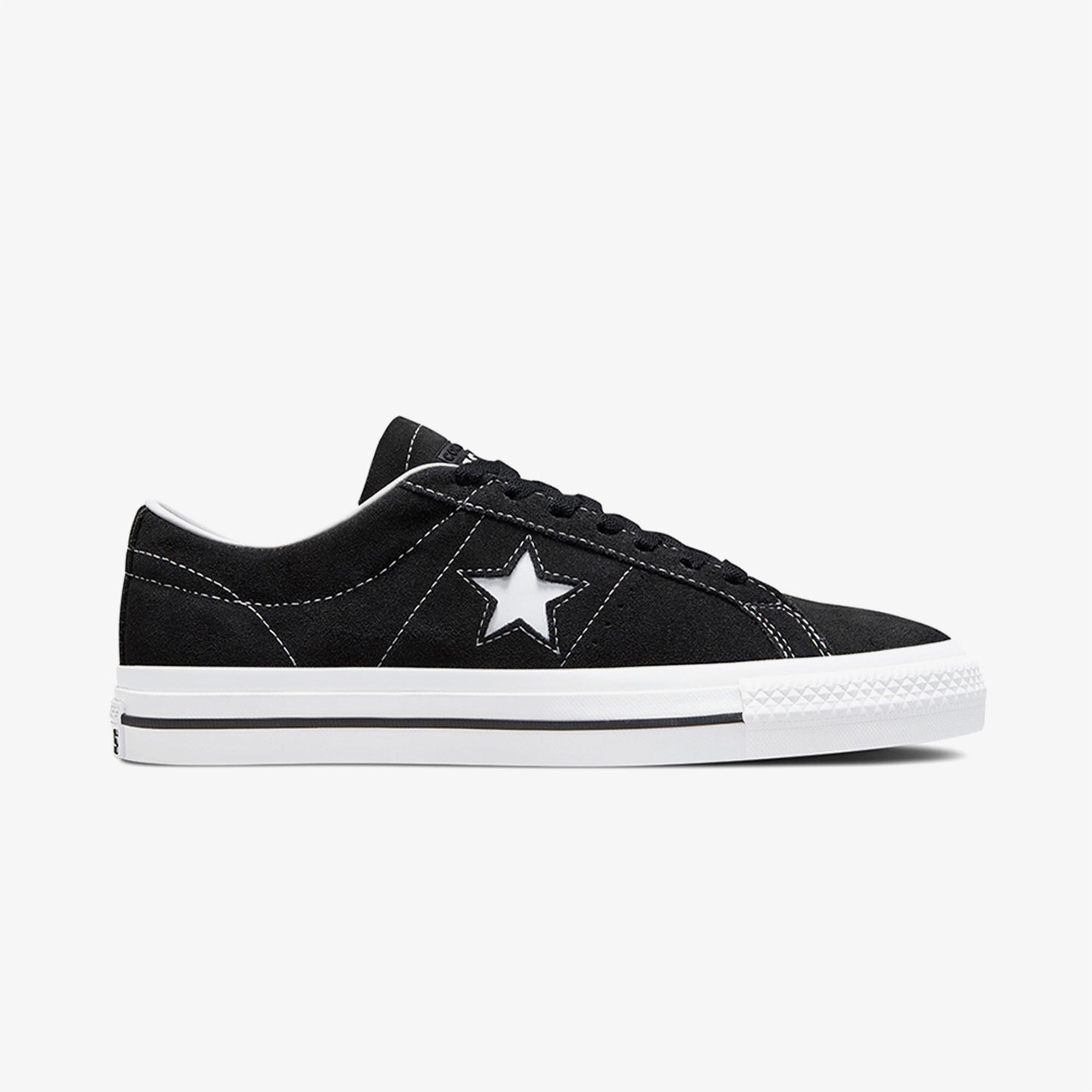 Converse Cons One Star Pro Unisex Siyah Süet Sneaker