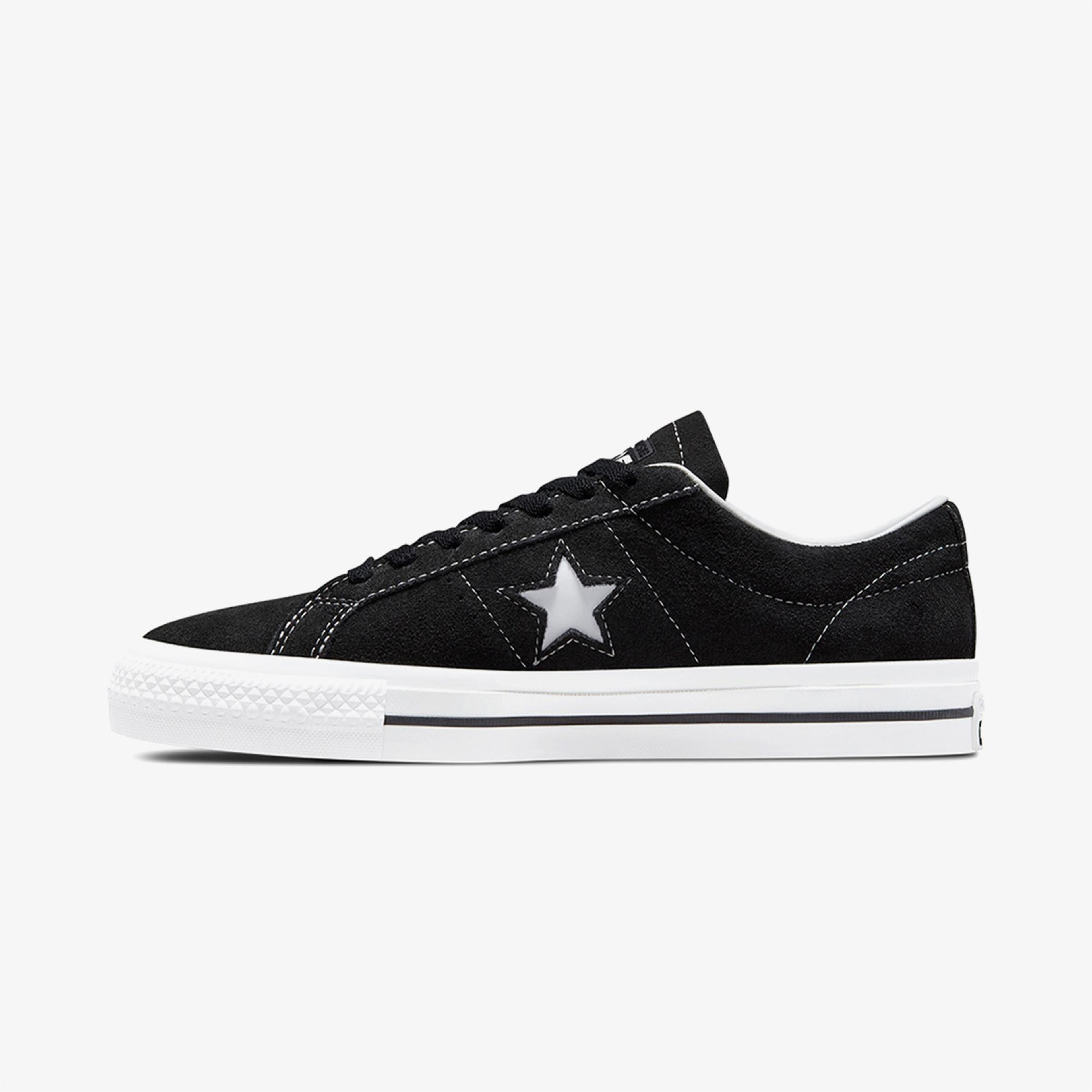 Converse Cons One Star Pro Unisex Siyah Süet Sneaker