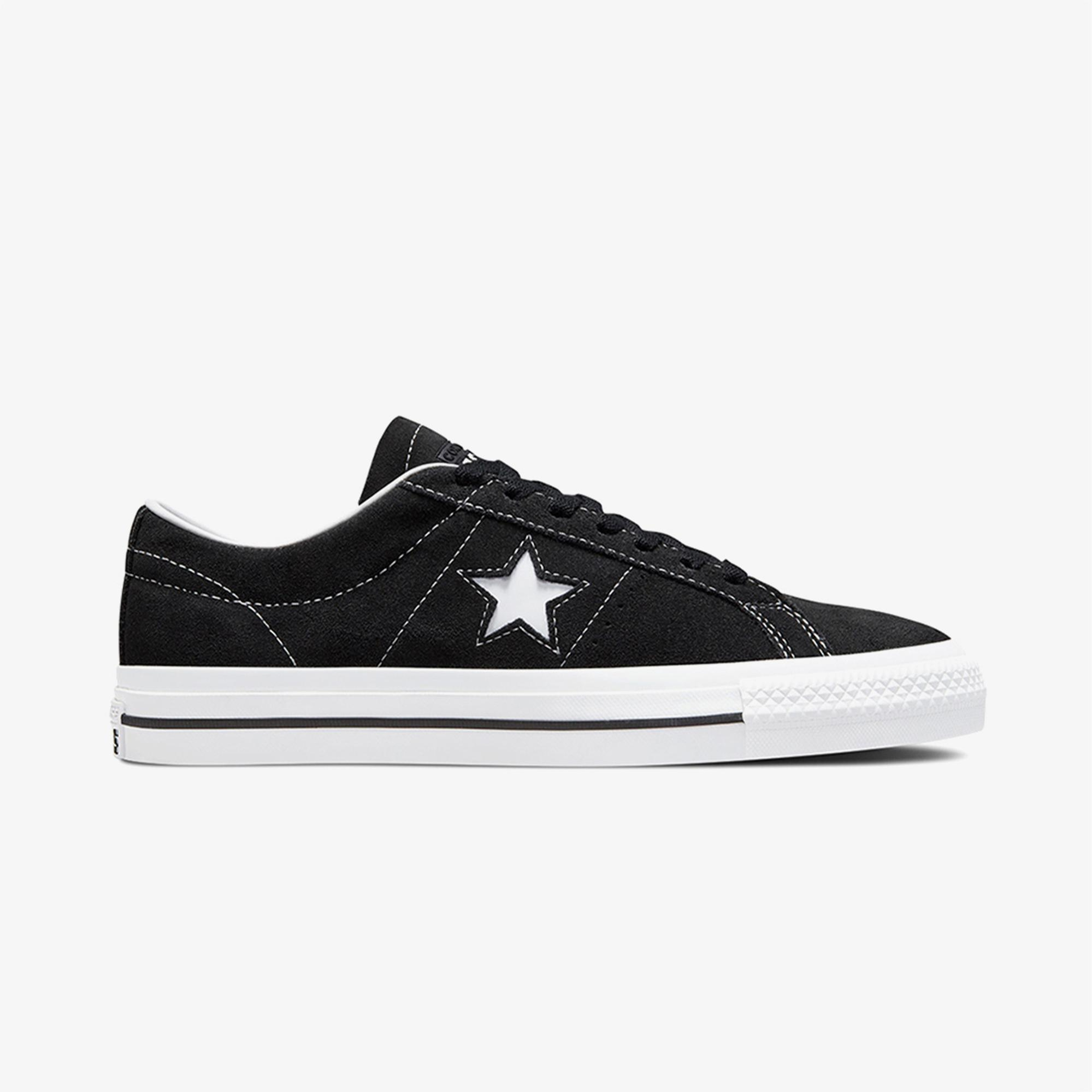 Converse Cons One Star Pro Unisex Siyah Süet Sneaker