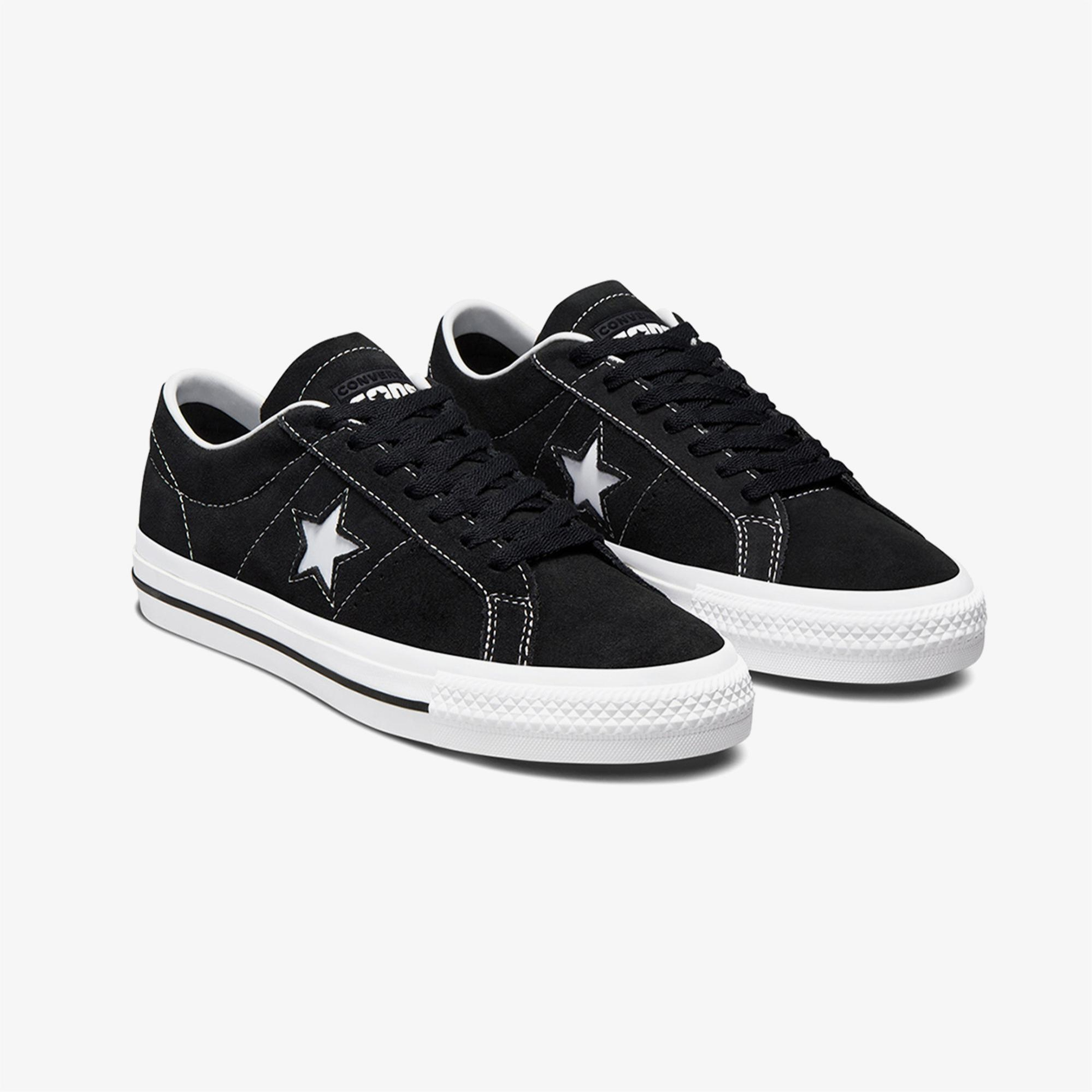 Converse Cons One Star Pro Unisex Siyah Süet Sneaker