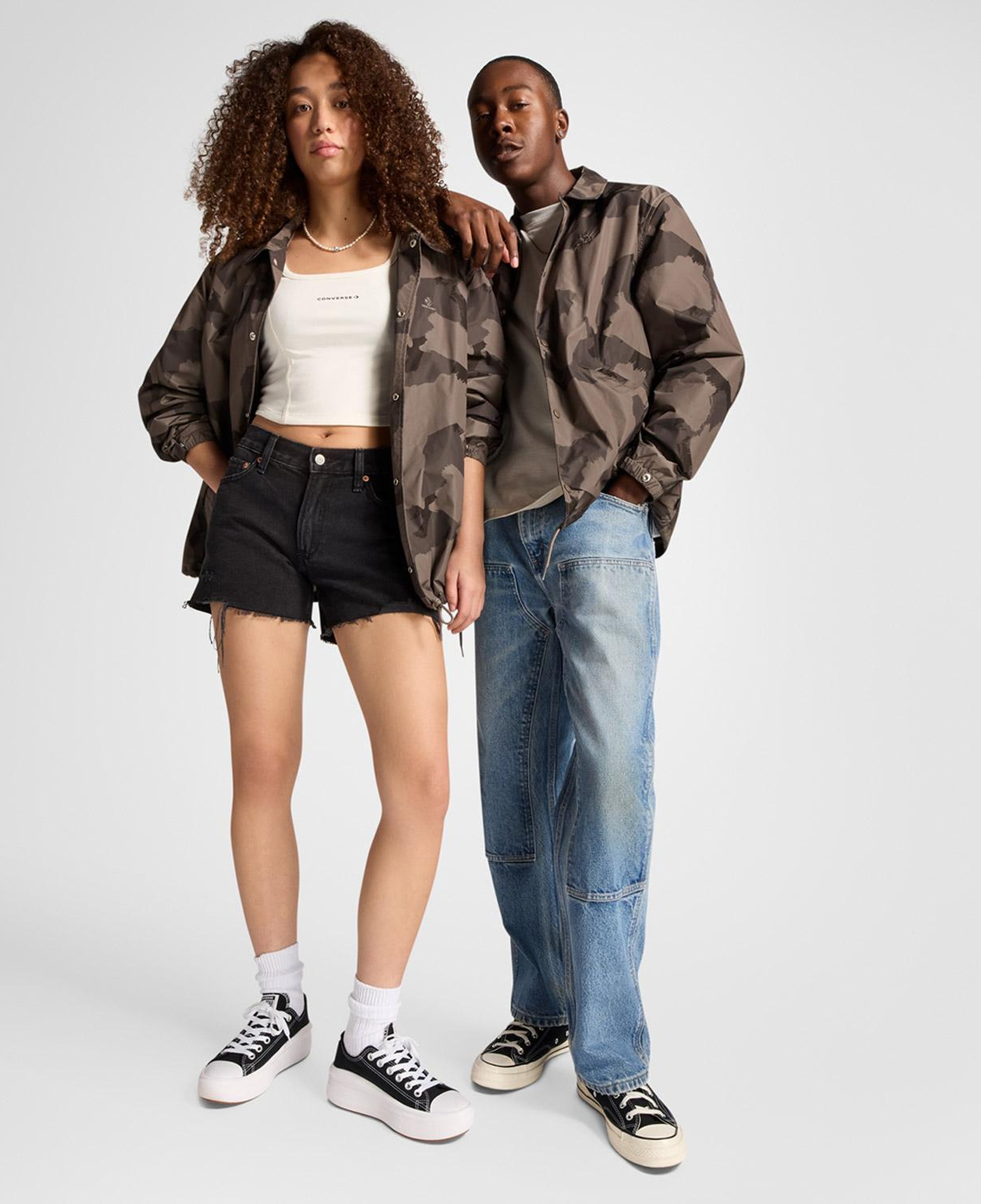 Converse Go-To Unisex Desenli Haki Yağmurluk