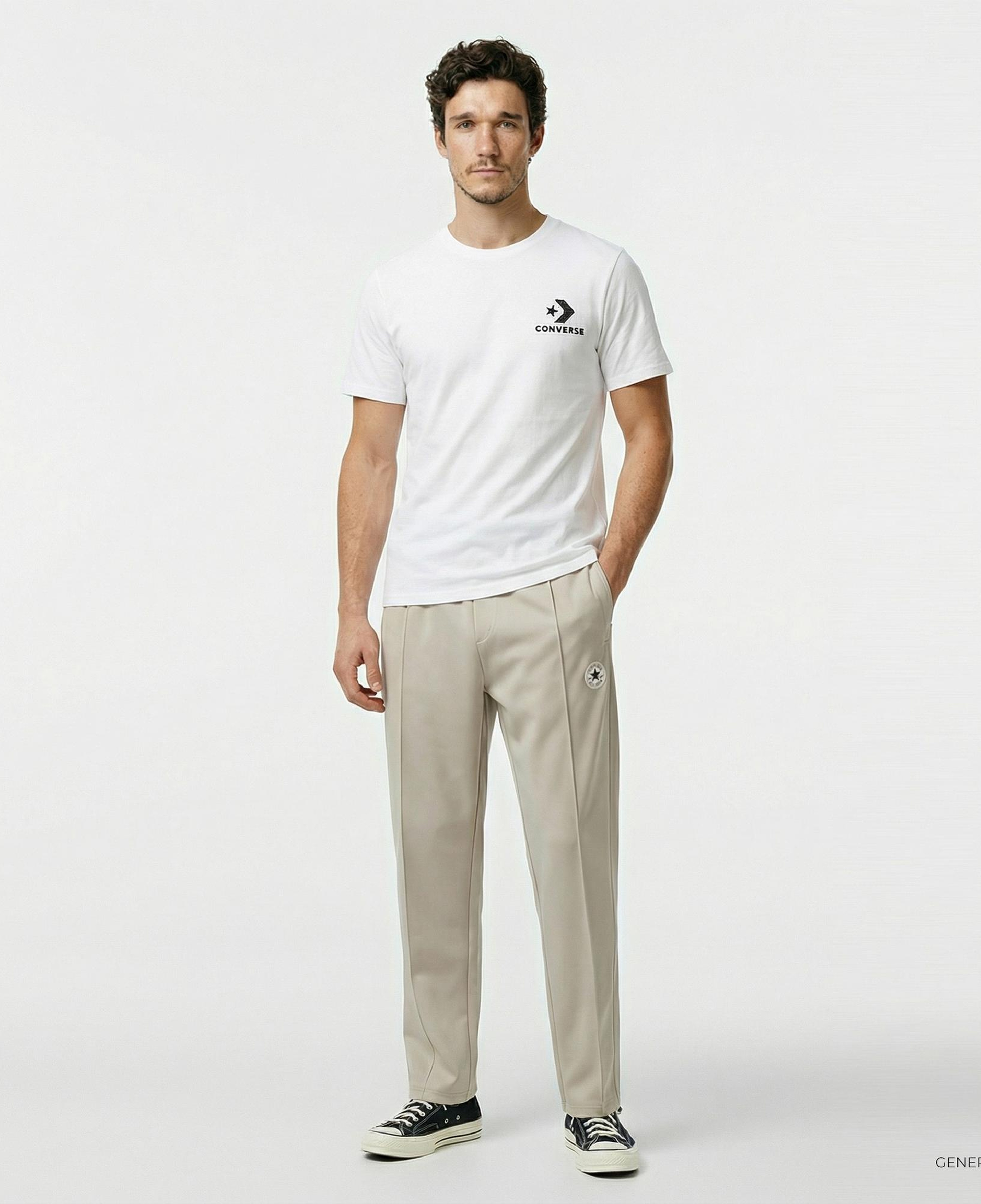 Converse Spray Paint Baskılı Erkek Beyaz T-Shirt