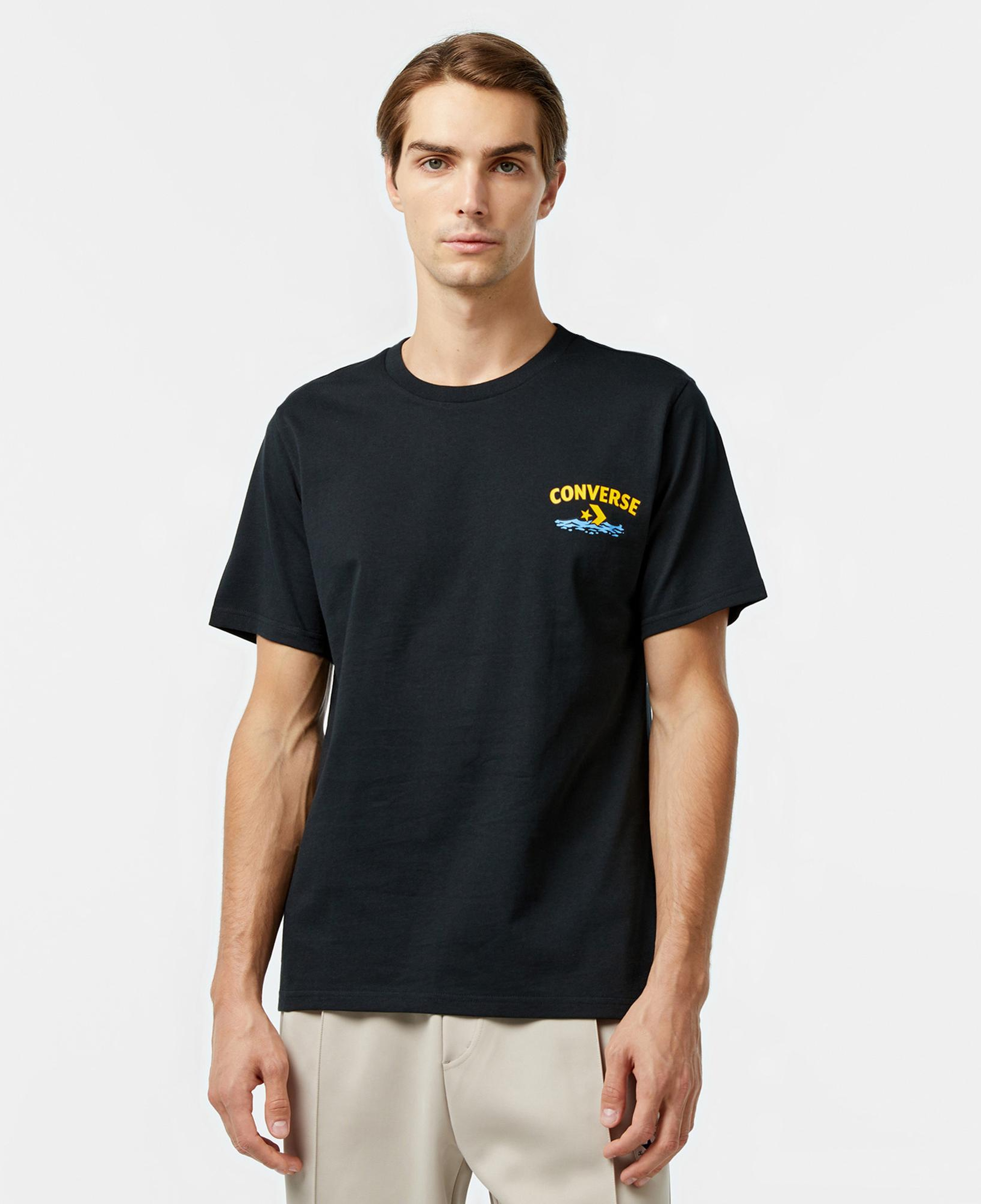 Converse Erkek Baskılı Siyah T-Shirt