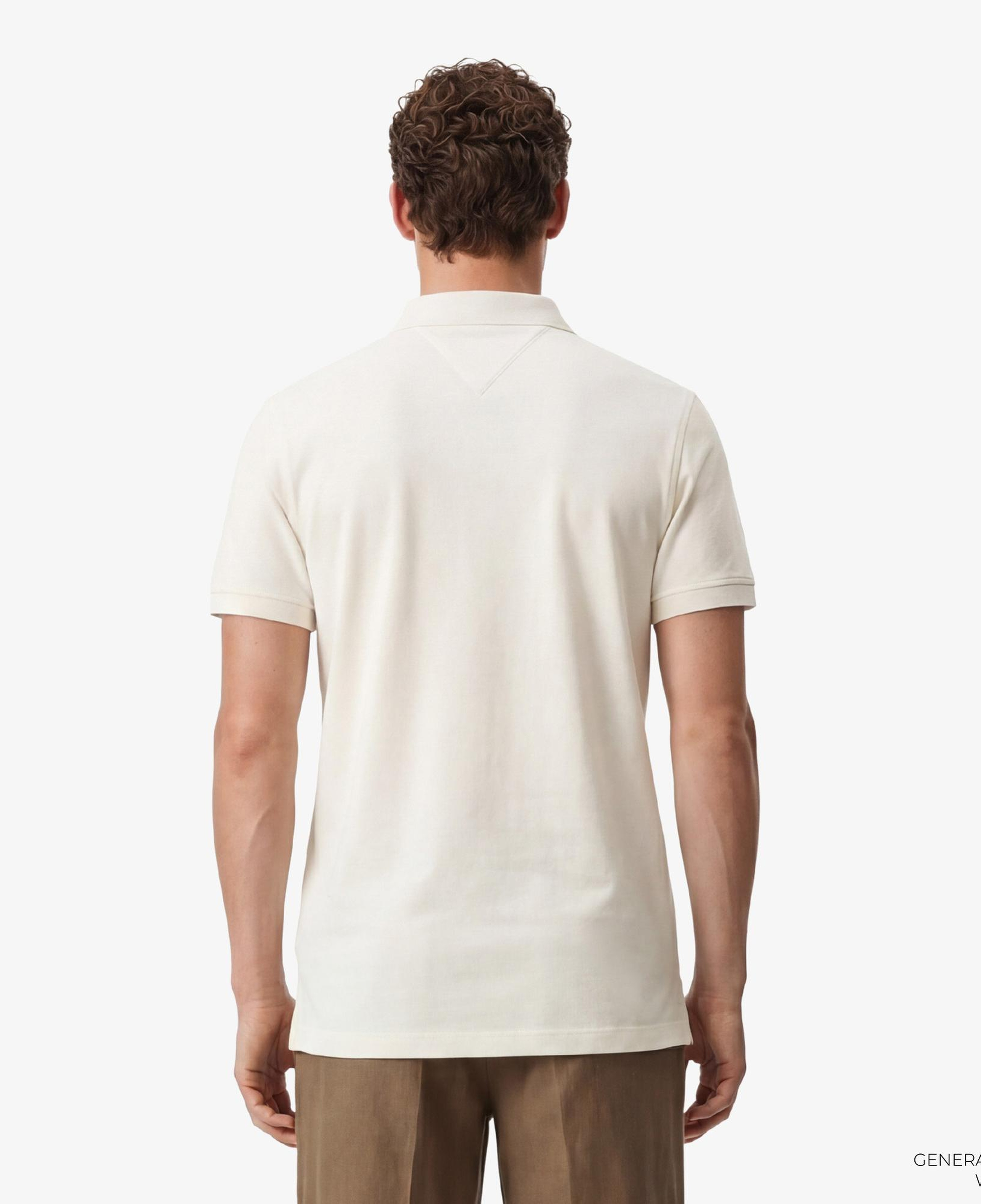 Tommy Hilfiger Elevated Essentials Erkek Krem Rengi Polo Yaka T-Shirt