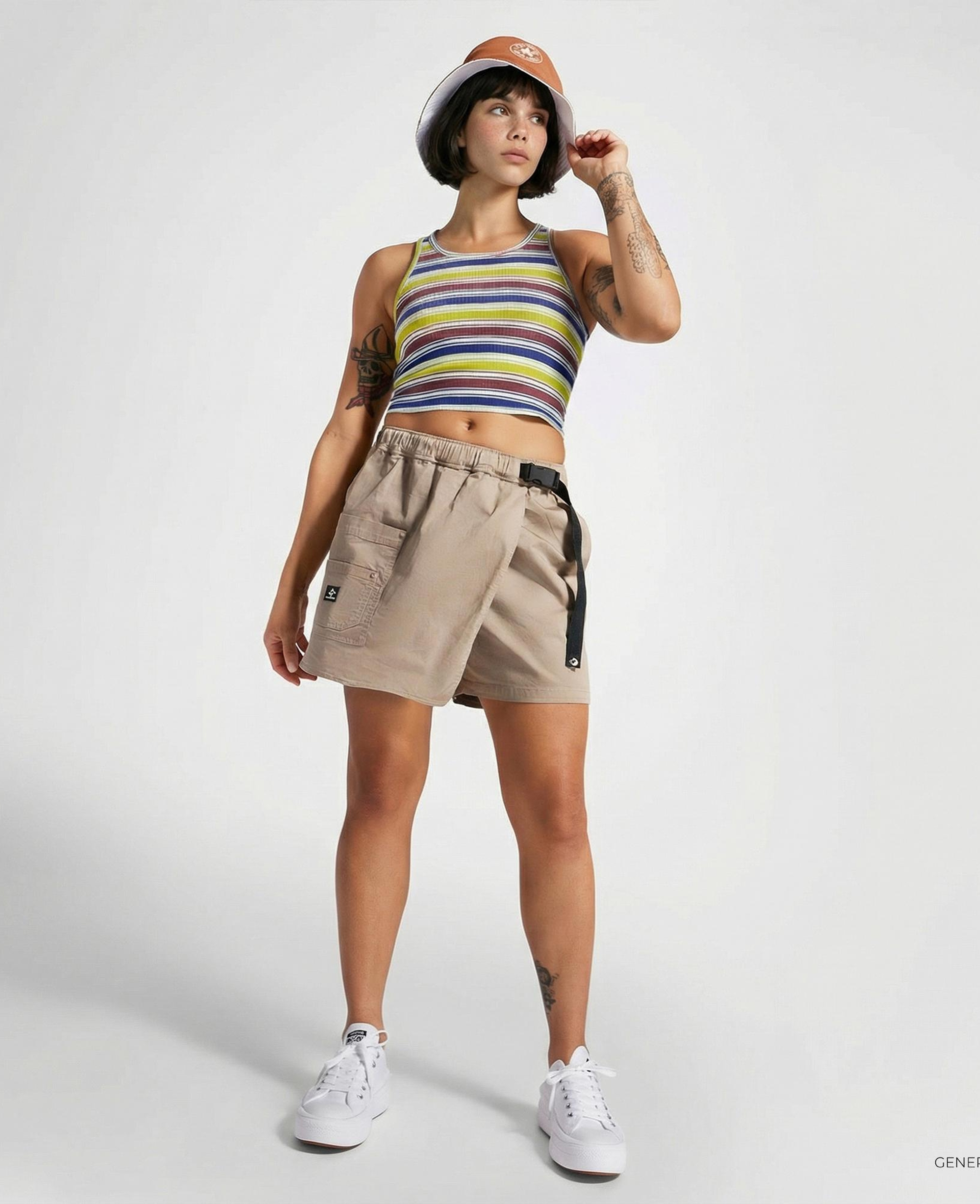 Converse Utility Kadın Bej Şort Etek