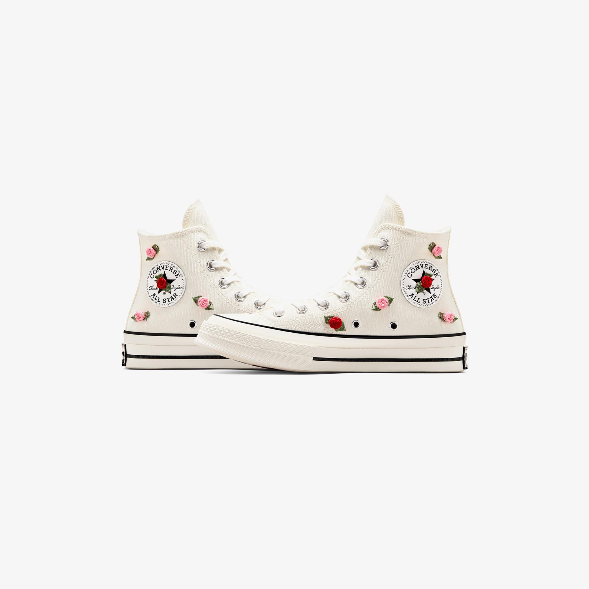 Converse Chuck 70 Roses Unisex Krem Sneaker