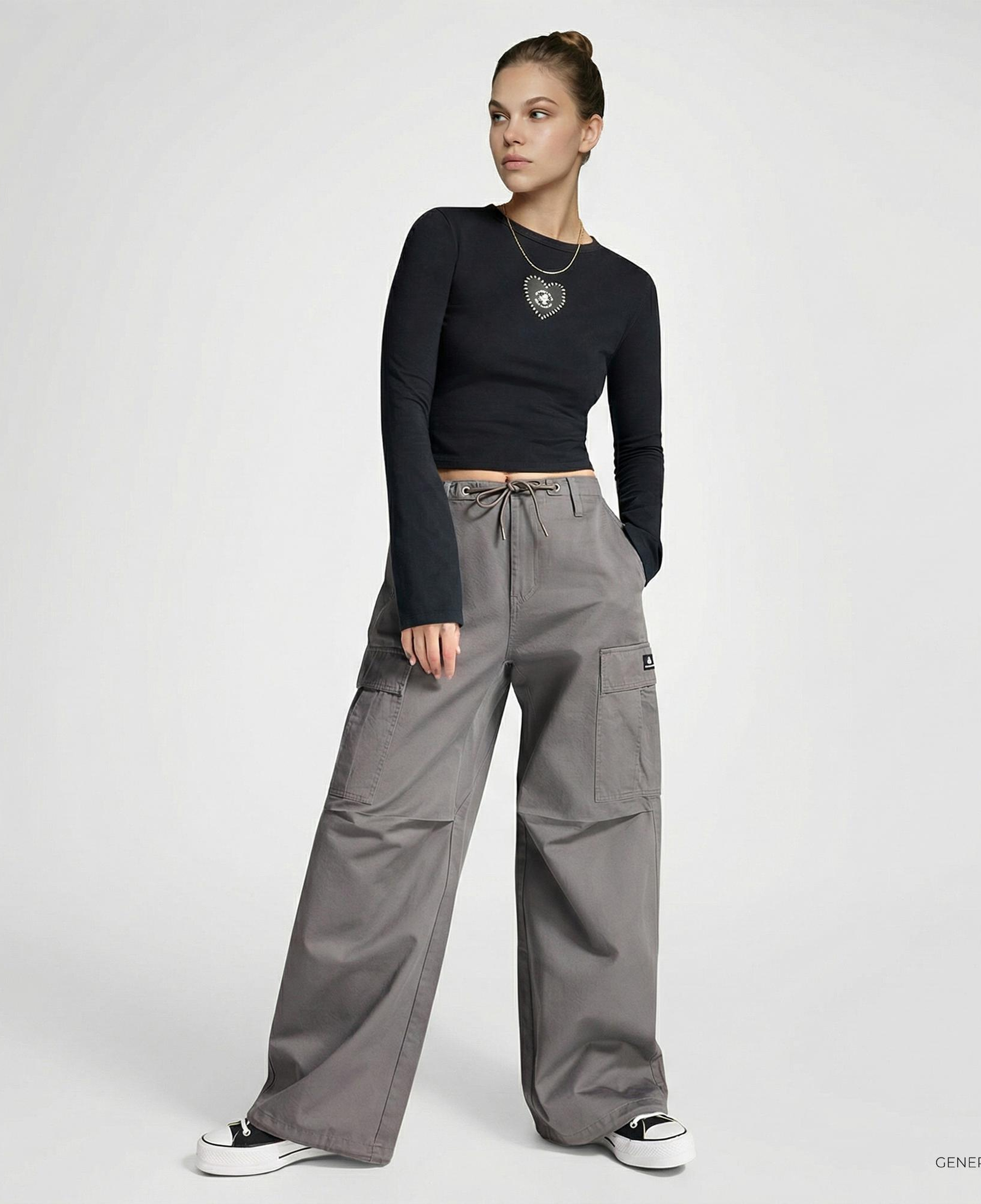 Converse Cargo Kadın Gri Pantolon