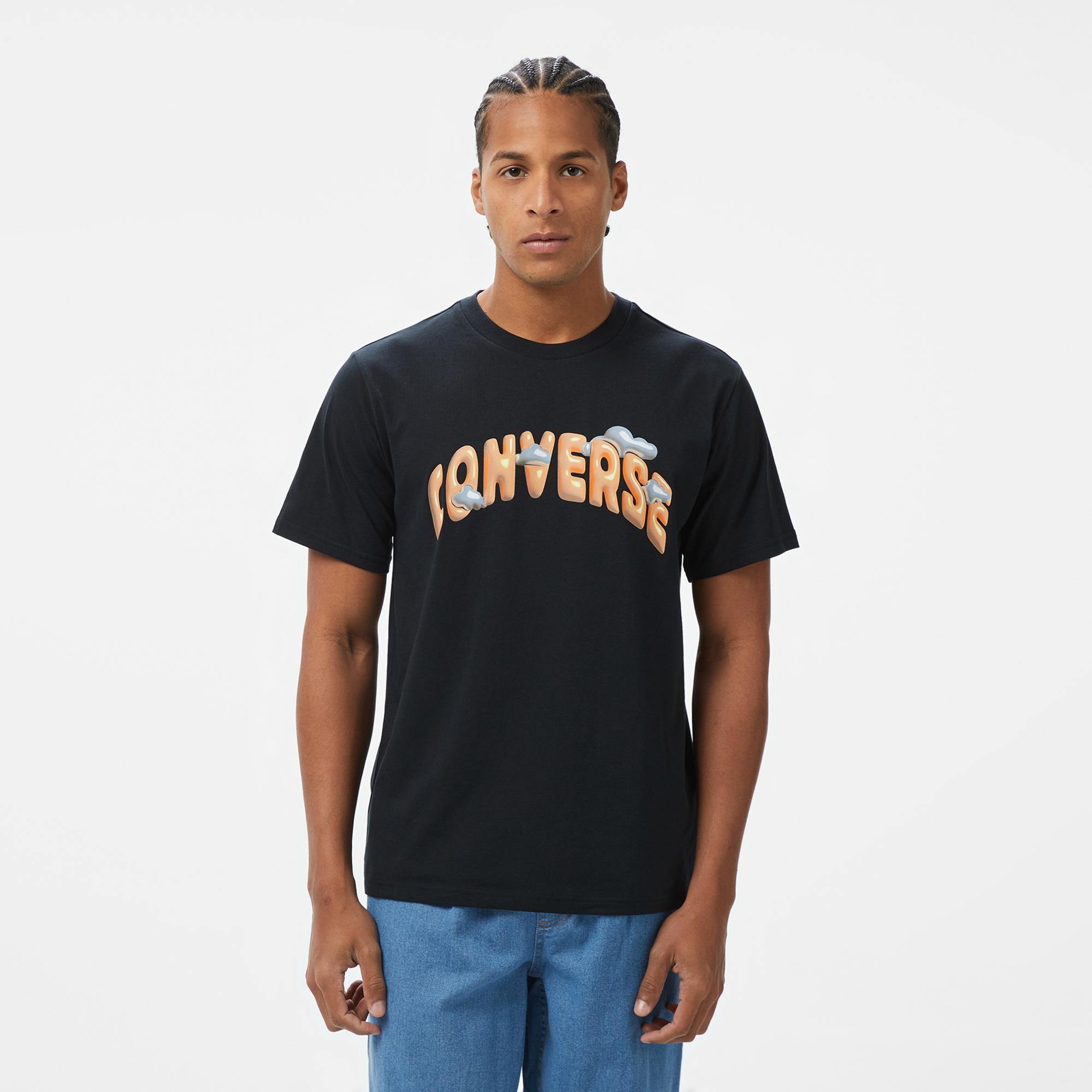 Converse Erkek Baskılı Siyah T-Shirt