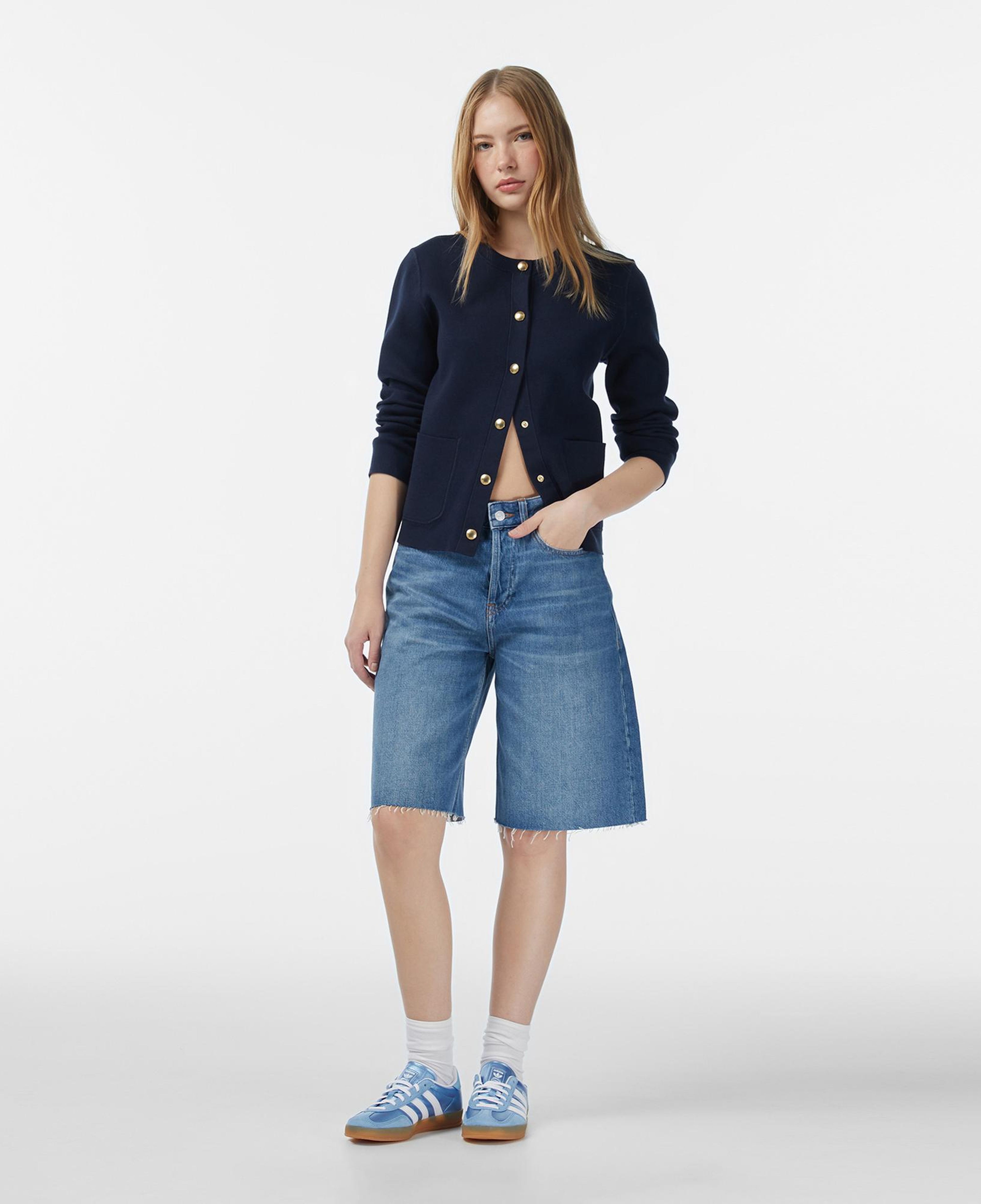 Tommy Hilfiger Reversible Cardi Kadın Lacivert Hırka